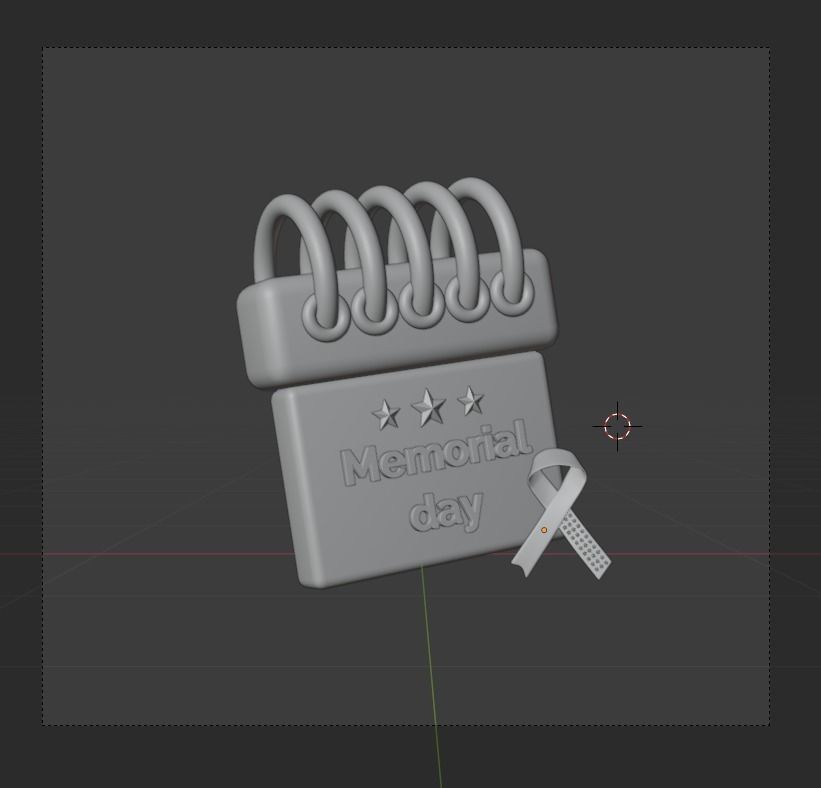 Memorial Day 3d Illustration  Icon Pack  3D model_37