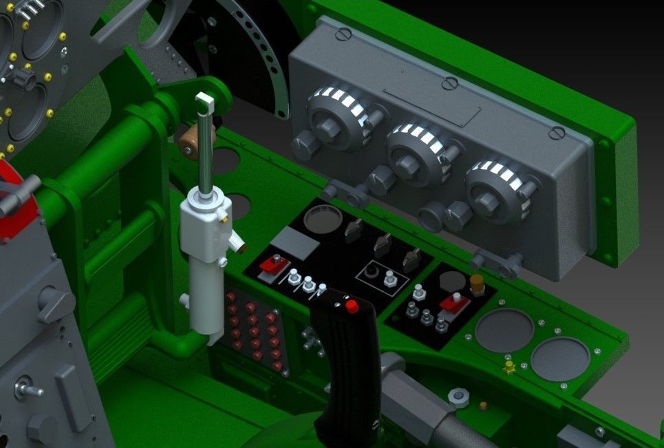 F6F Hellcat complete cockpit 1-4 scale 3D print model_19