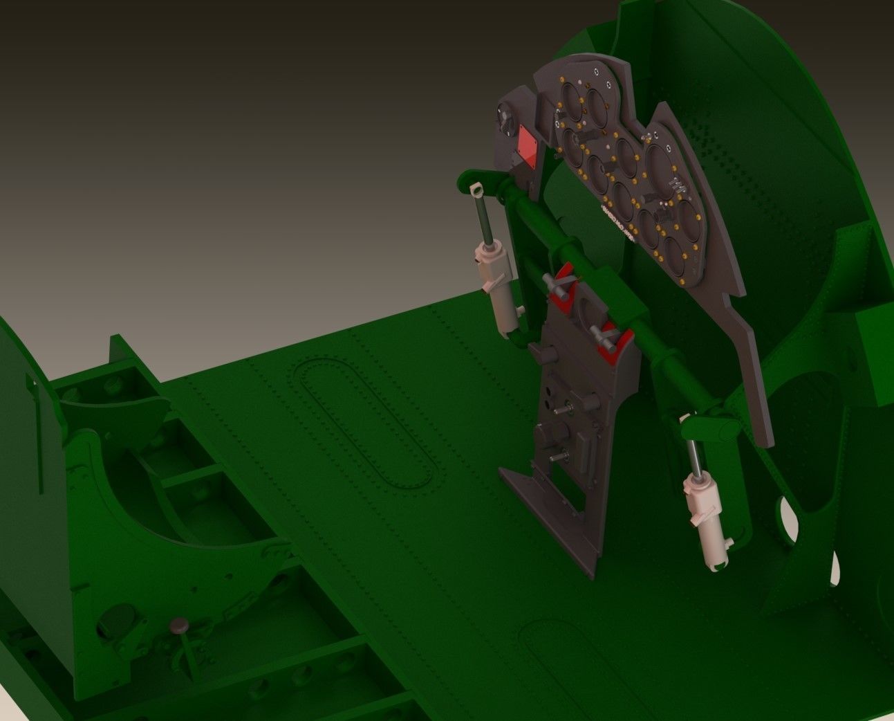 F6F Hellcat complete cockpit 1-4 scale 3D print model_13