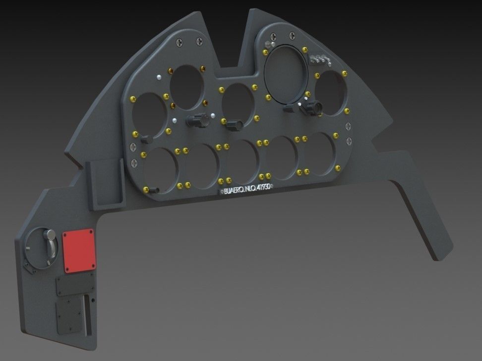 F6F Hellcat complete cockpit 1-4 scale 3D print model_23