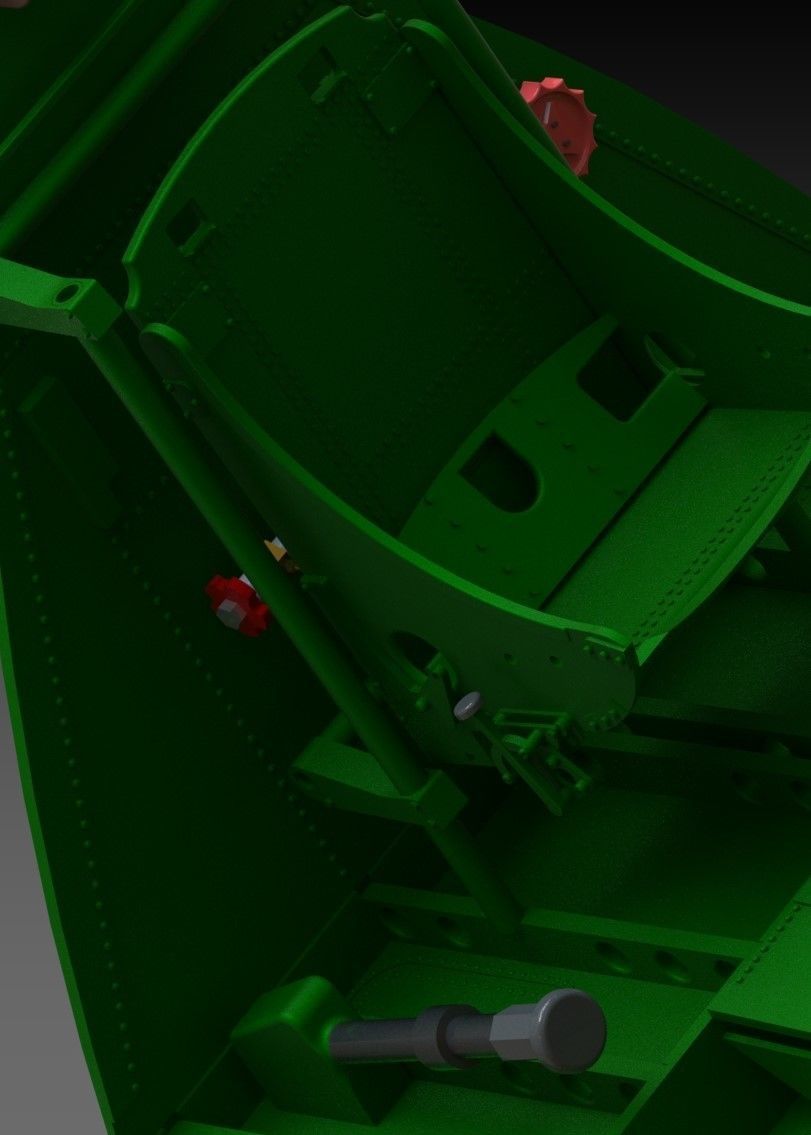 F6F Hellcat complete cockpit 1-4 scale 3D print model_21