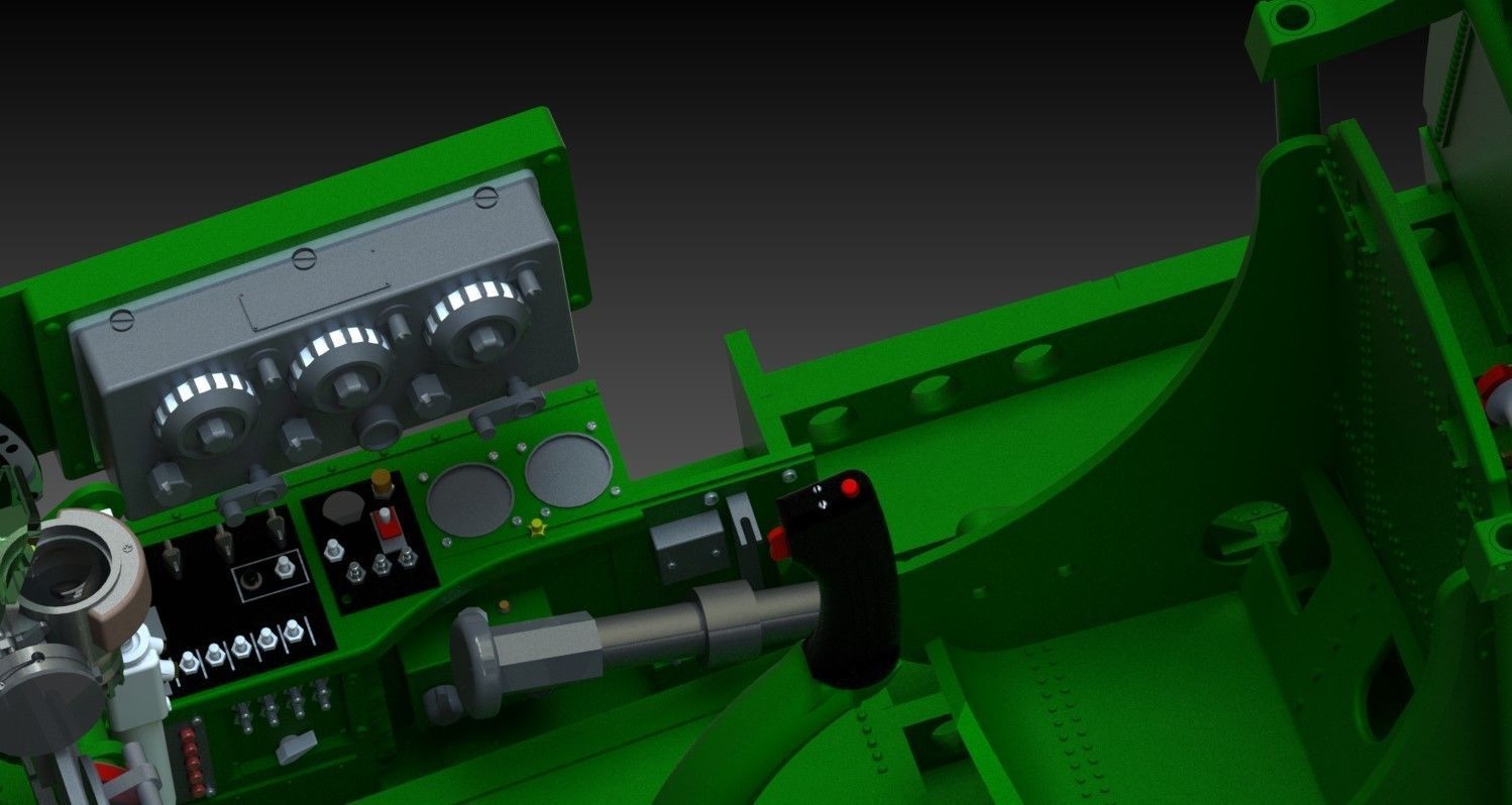 F6F Hellcat complete cockpit 1-4 scale 3D print model_26