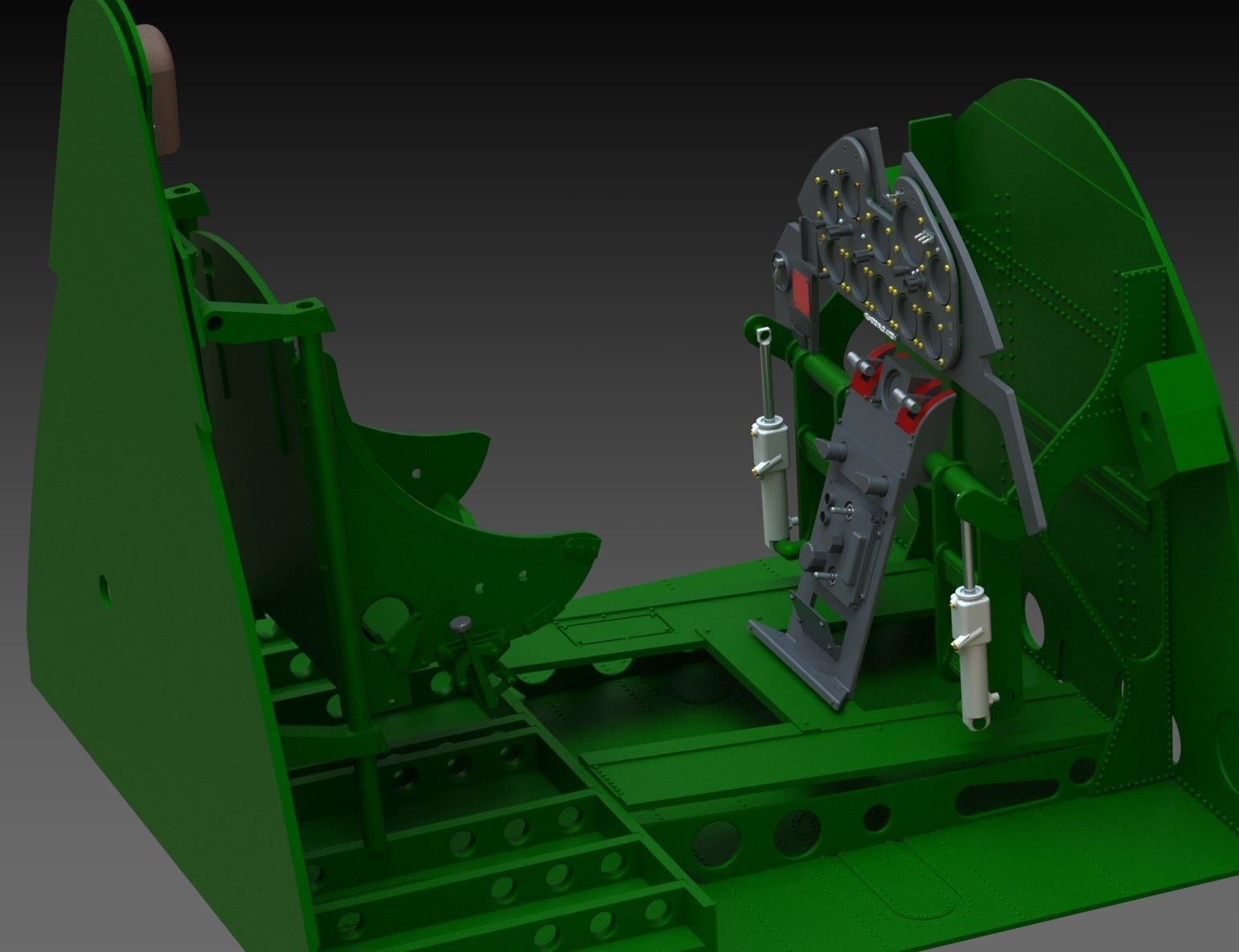 F6F Hellcat complete cockpit 1-4 scale 3D print model_14