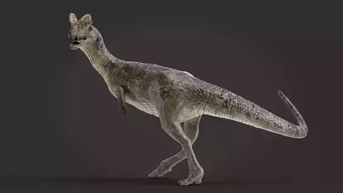 dilophosaurs Low-poly 3D model