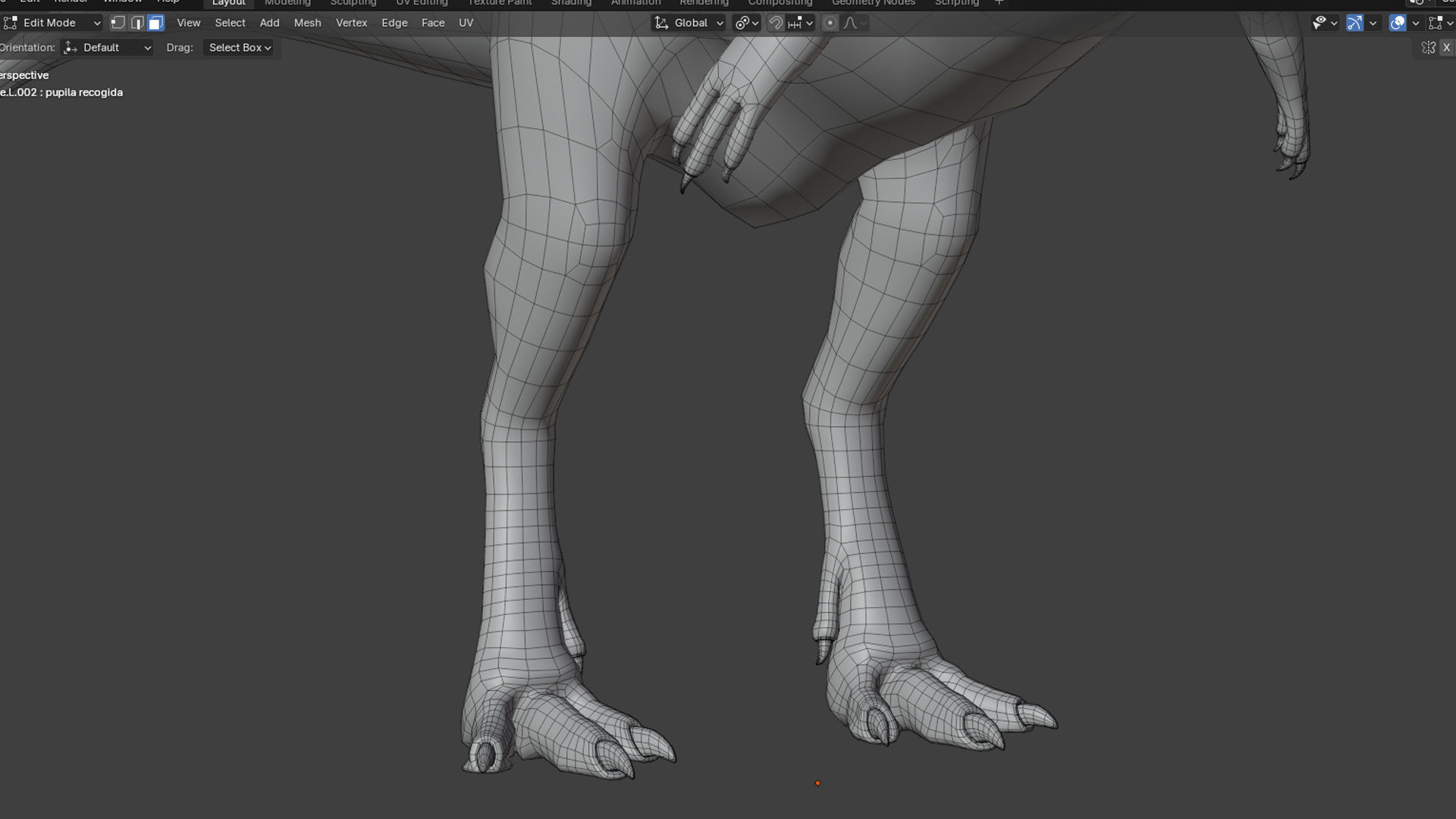 dilophosaurs Low-poly 3D model_3