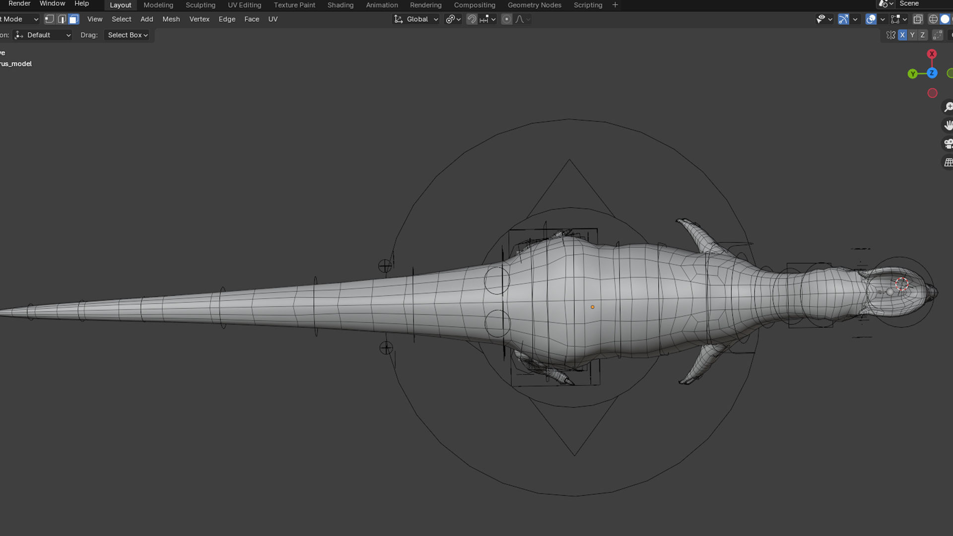 dilophosaurs Low-poly 3D model_5