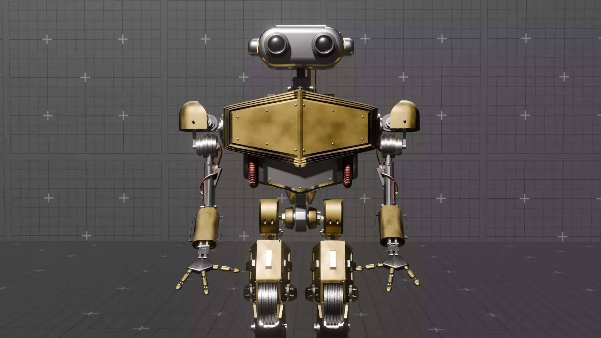 Robot Dieselpunk 3D model_0