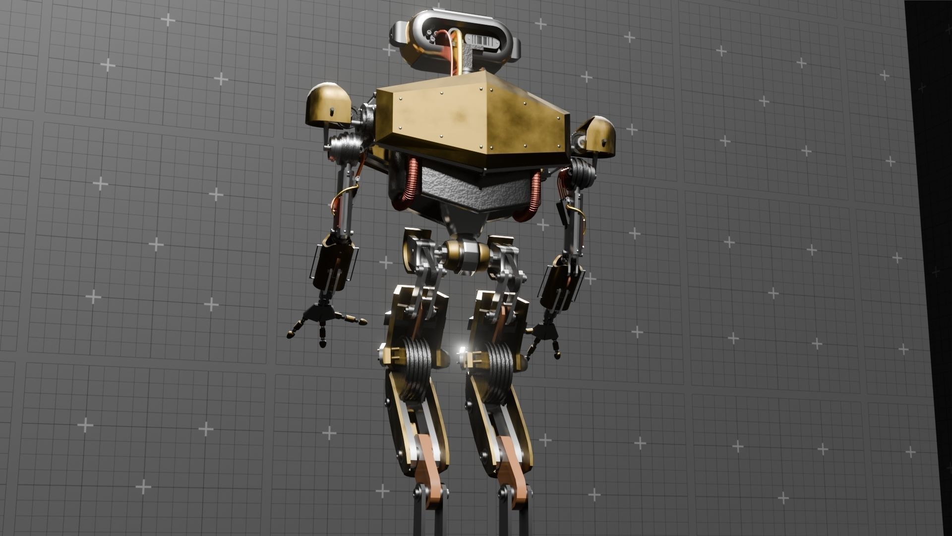 Robot Dieselpunk 3D model_3