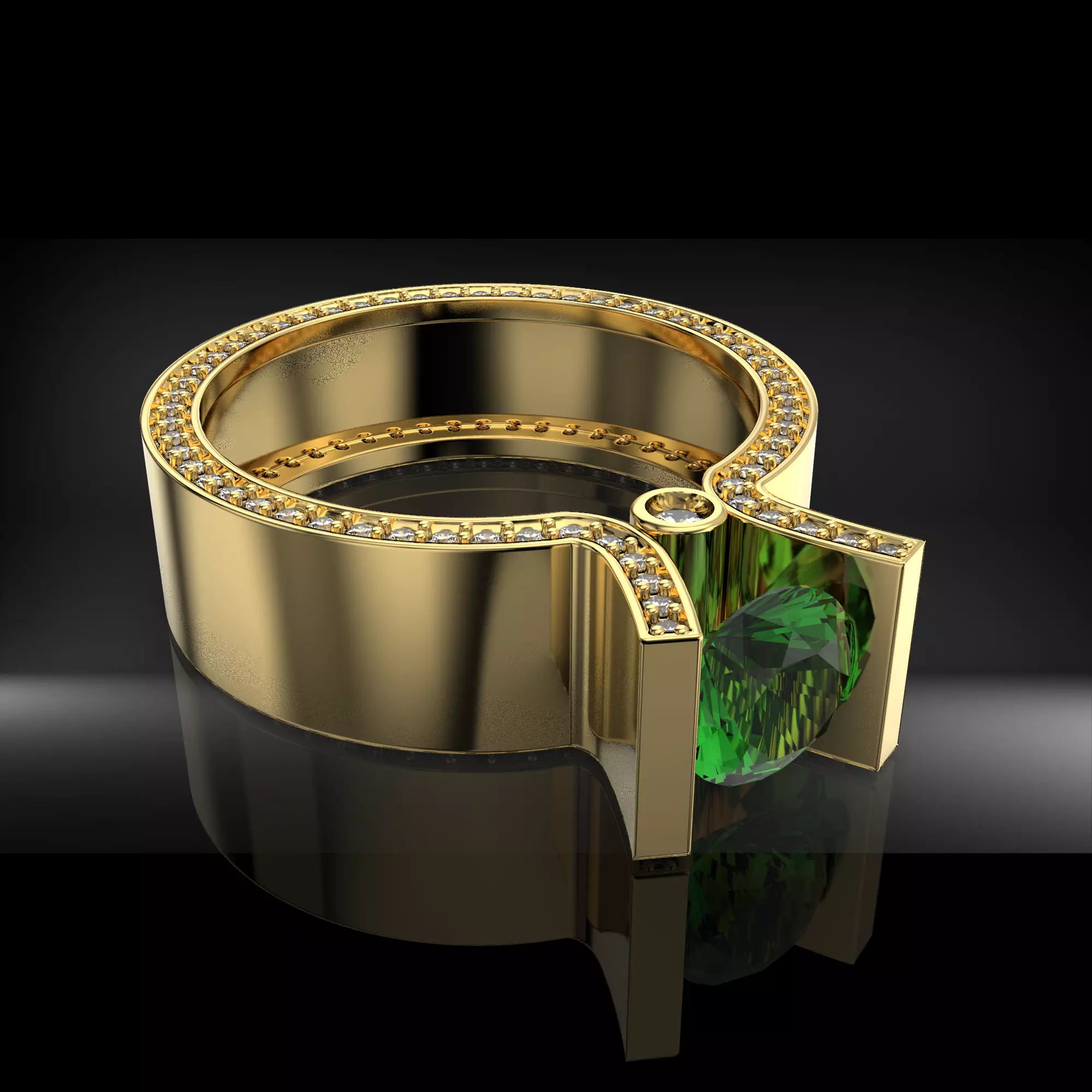 Jewelry ENGAGEMENT SOL ring gem 1ct Printable STL 3D print model