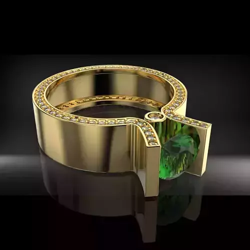 Jewelry ENGAGEMENT SOL ring gem 1ct Printable STL