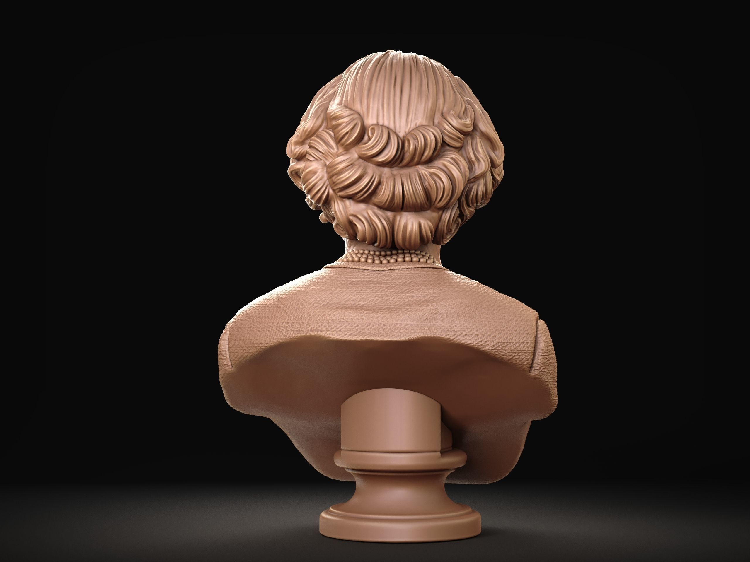 Queen Elizabeth 3D print model_17