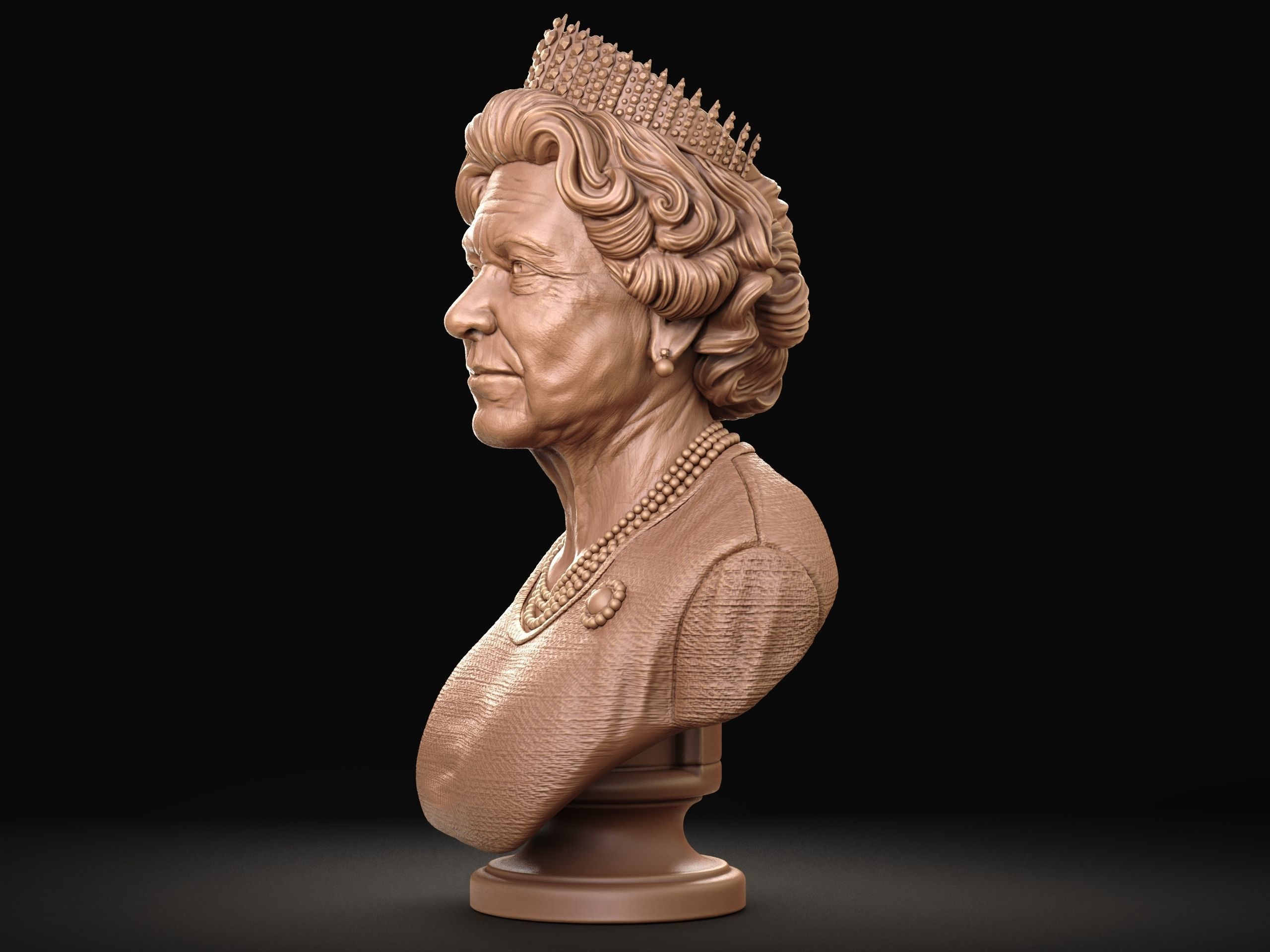 Queen Elizabeth 3D print model_27