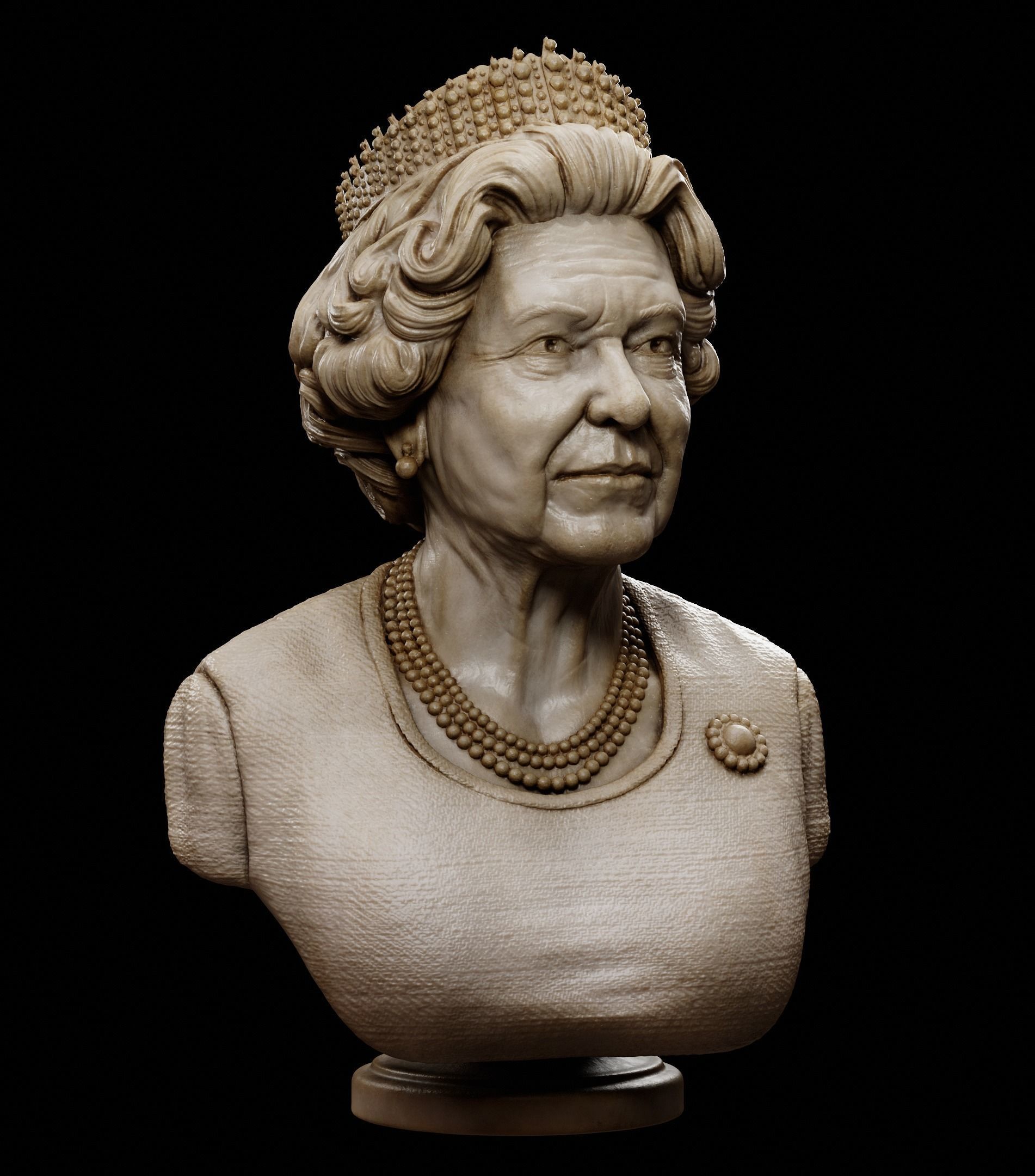 Queen Elizabeth 3D print model_2