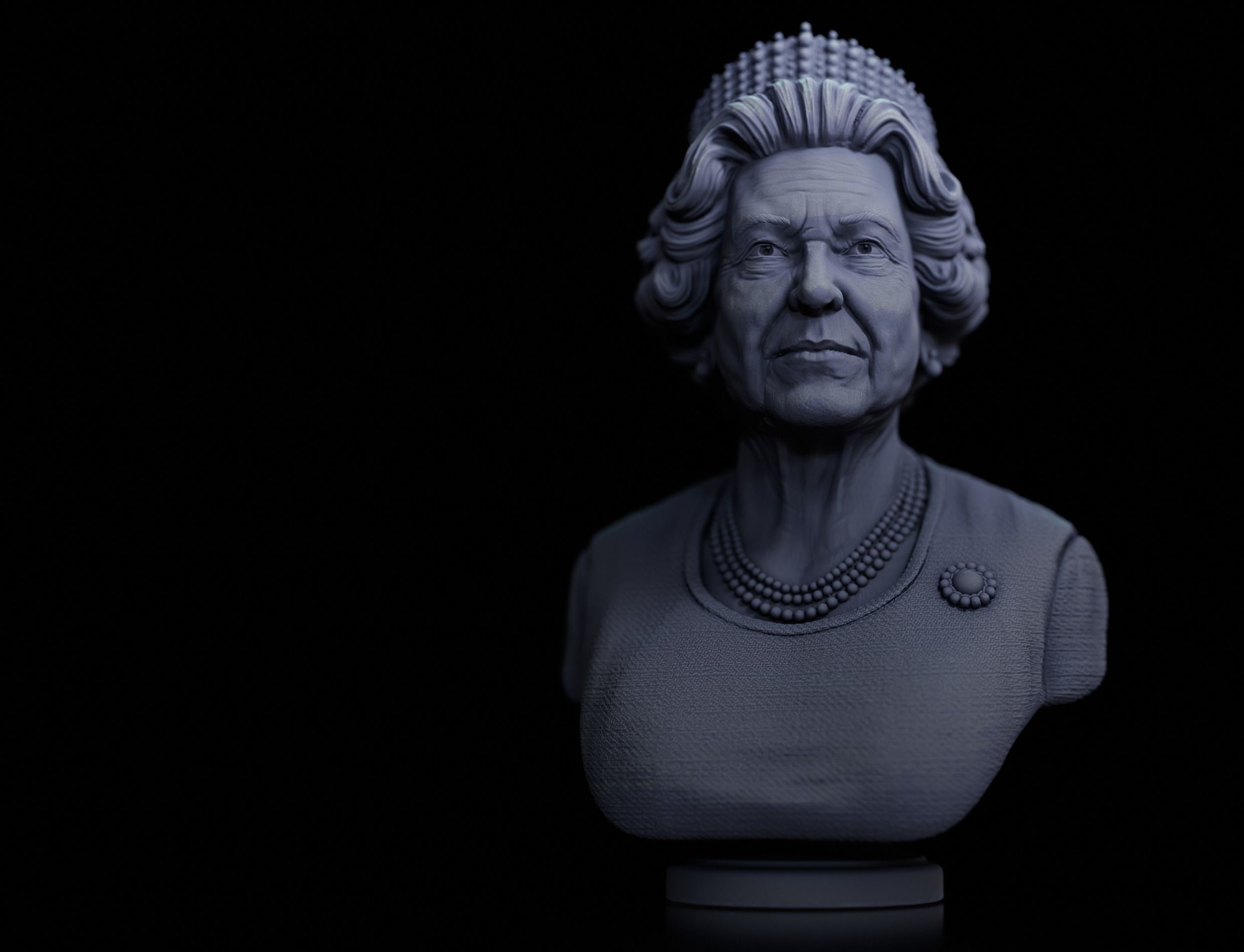 Queen Elizabeth 3D print model_13
