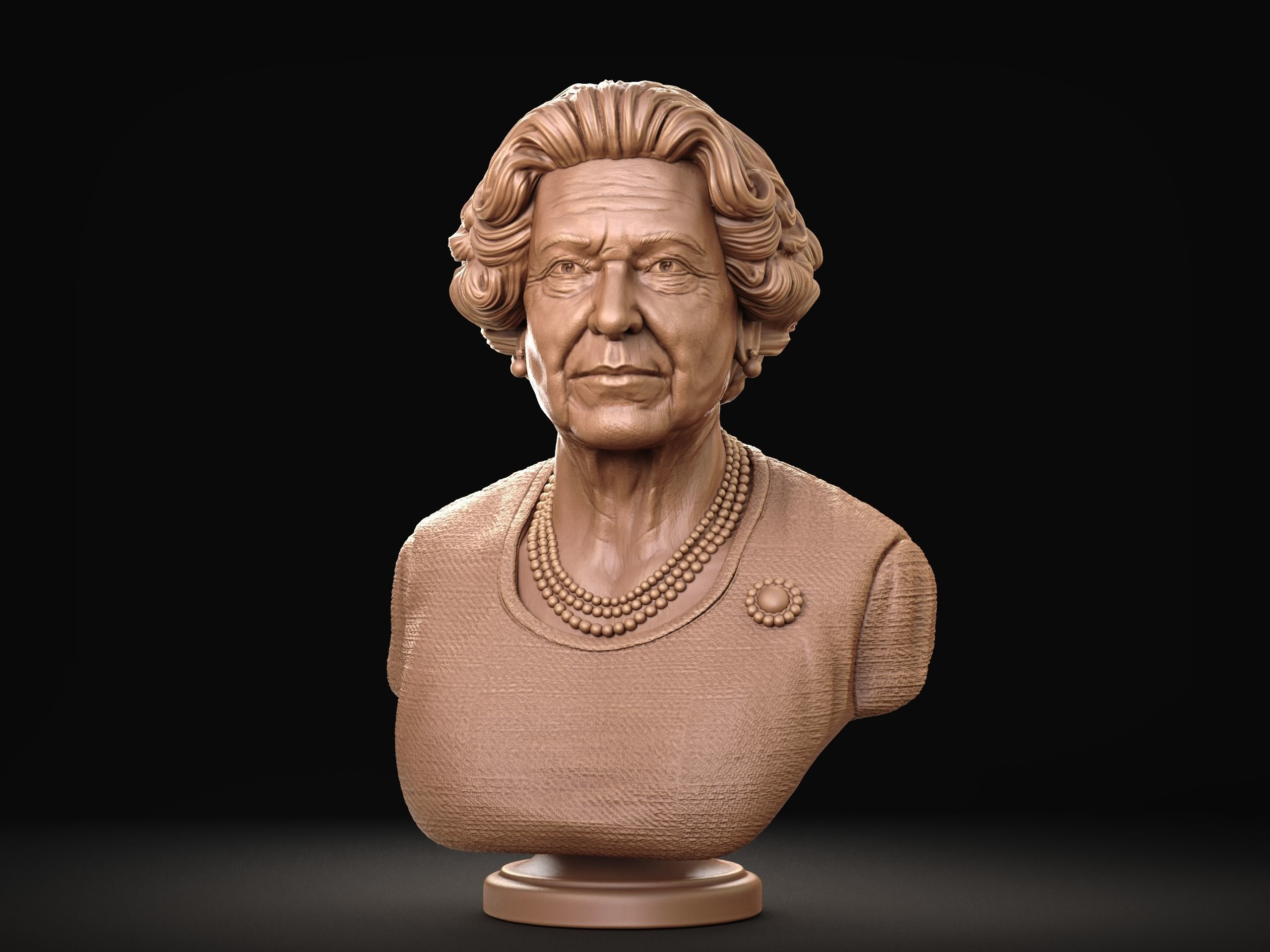 Queen Elizabeth 3D print model_20