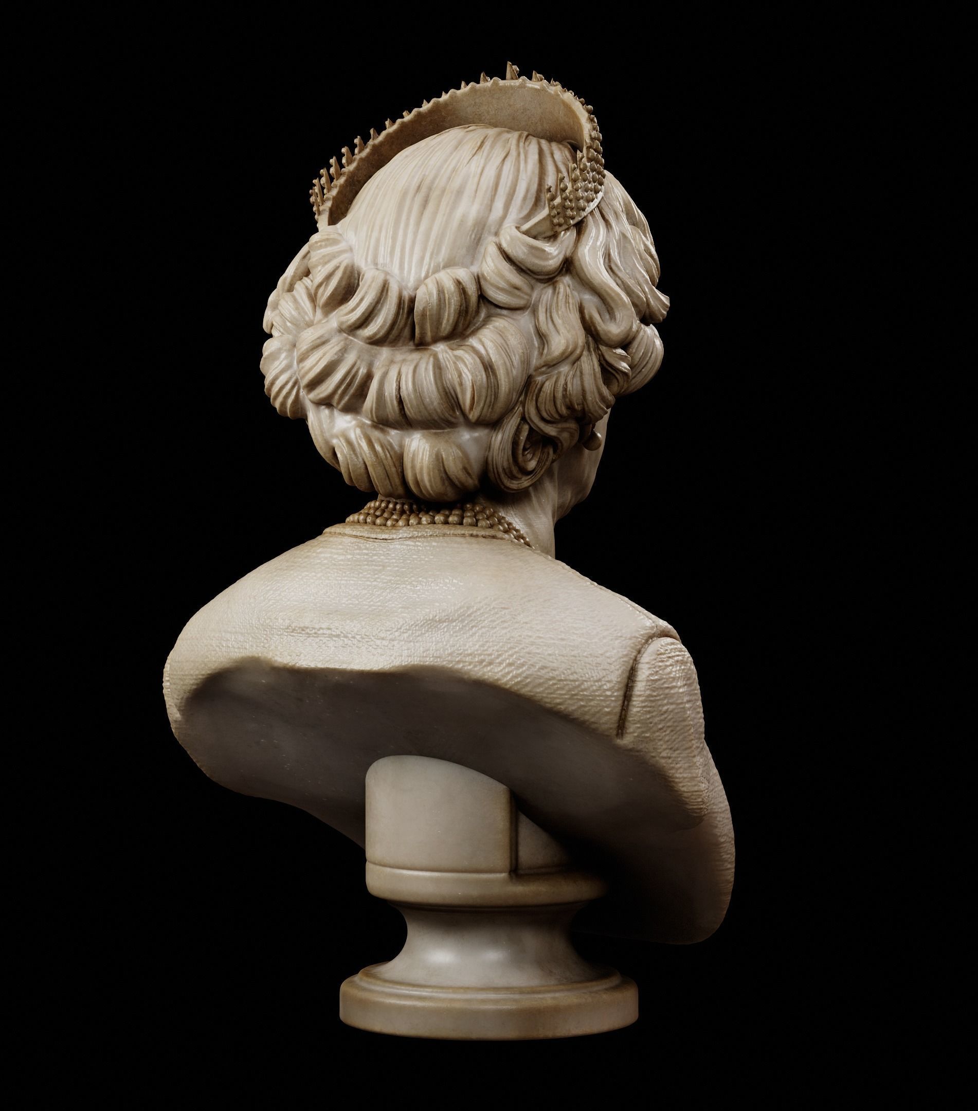 Queen Elizabeth 3D print model_5