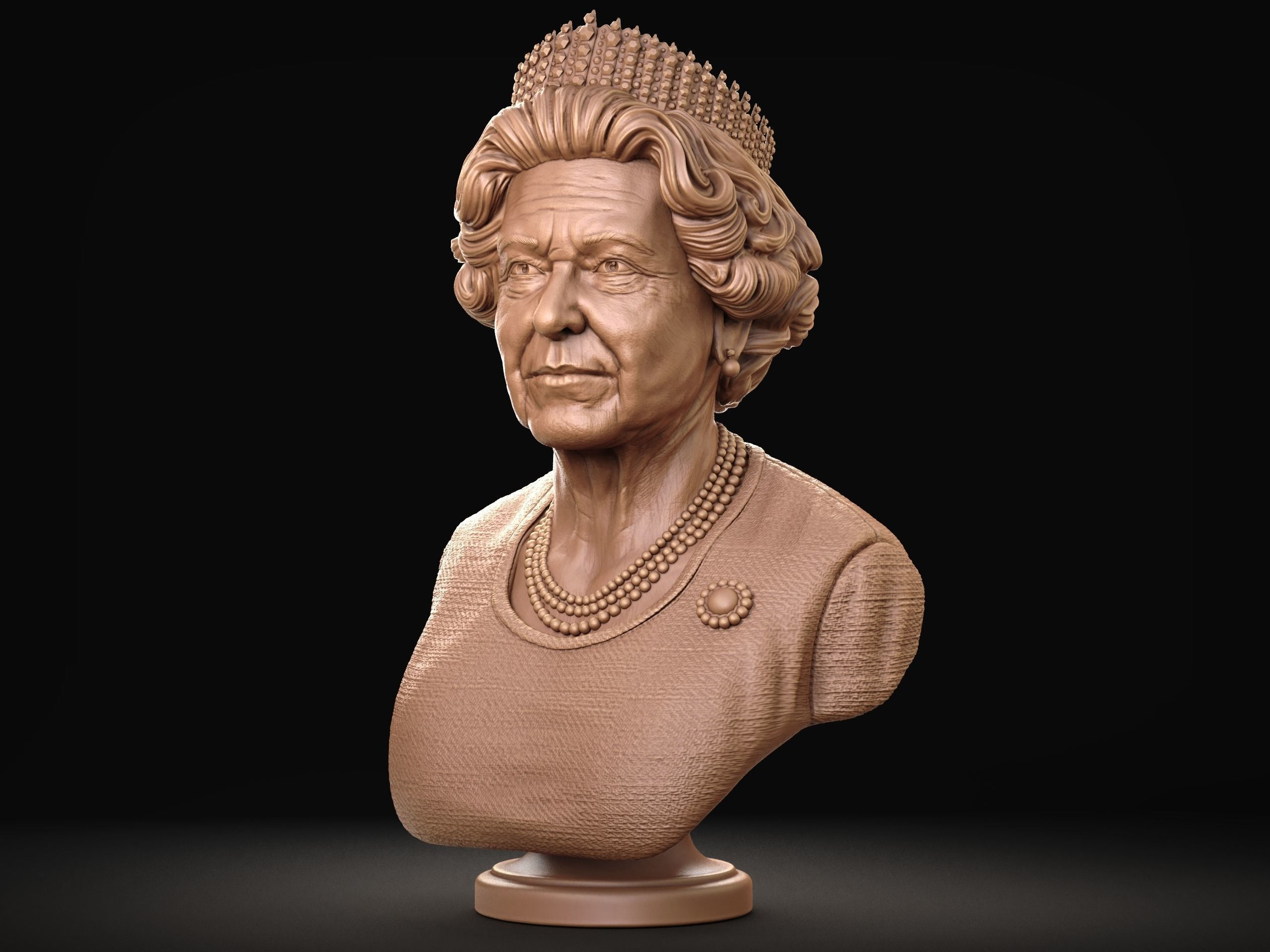 Queen Elizabeth 3D print model_28