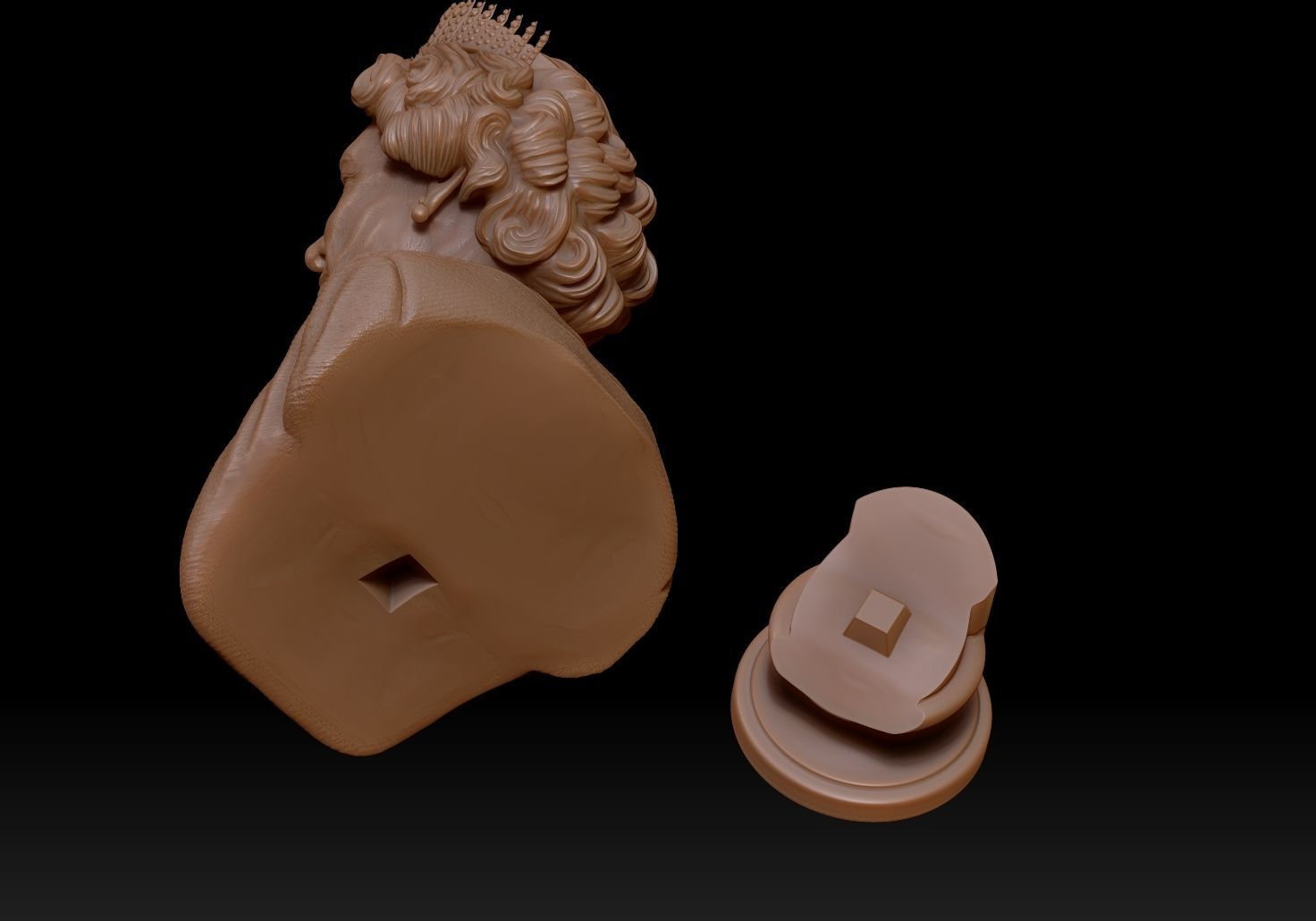 Queen Elizabeth 3D print model_9