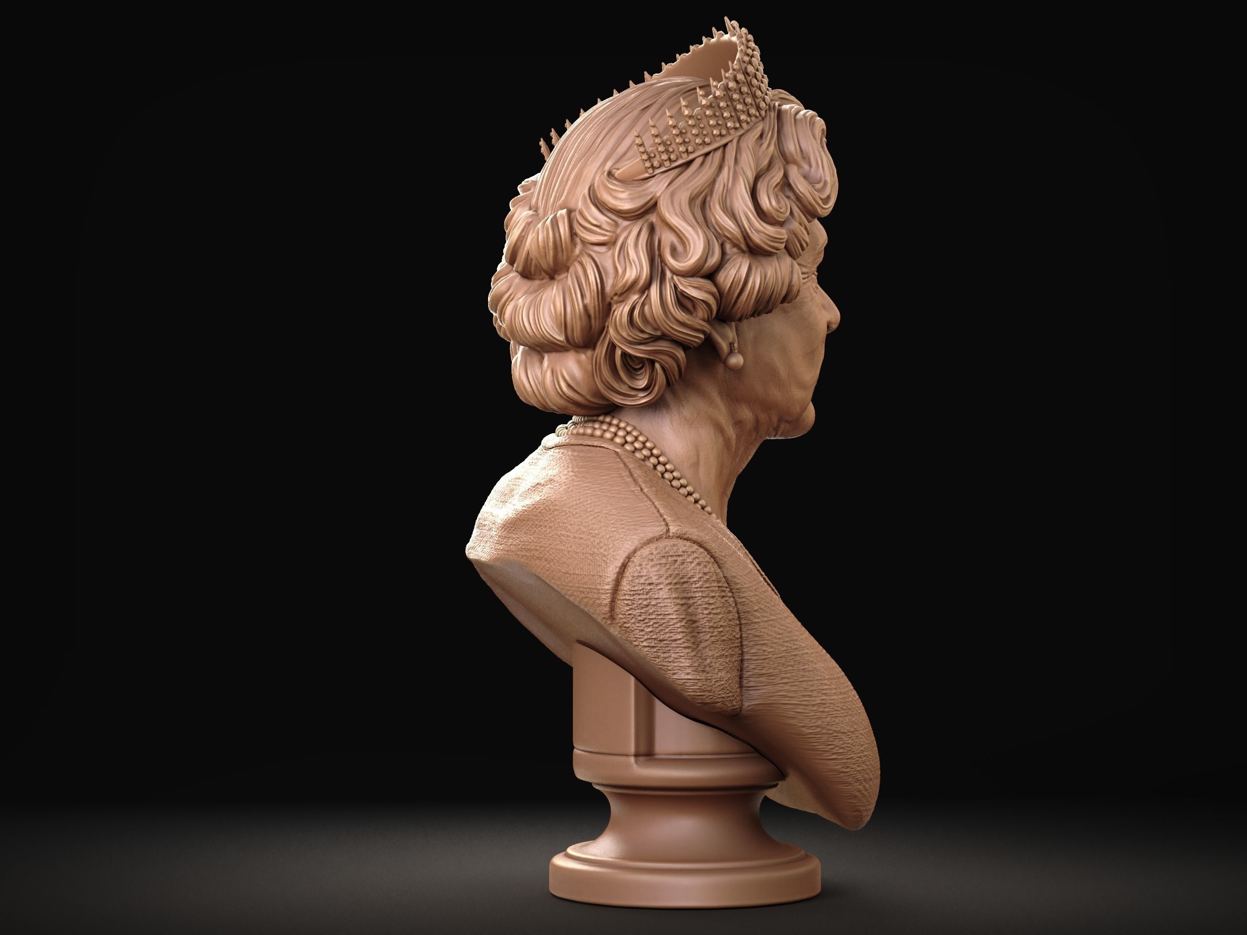 Queen Elizabeth 3D print model_24