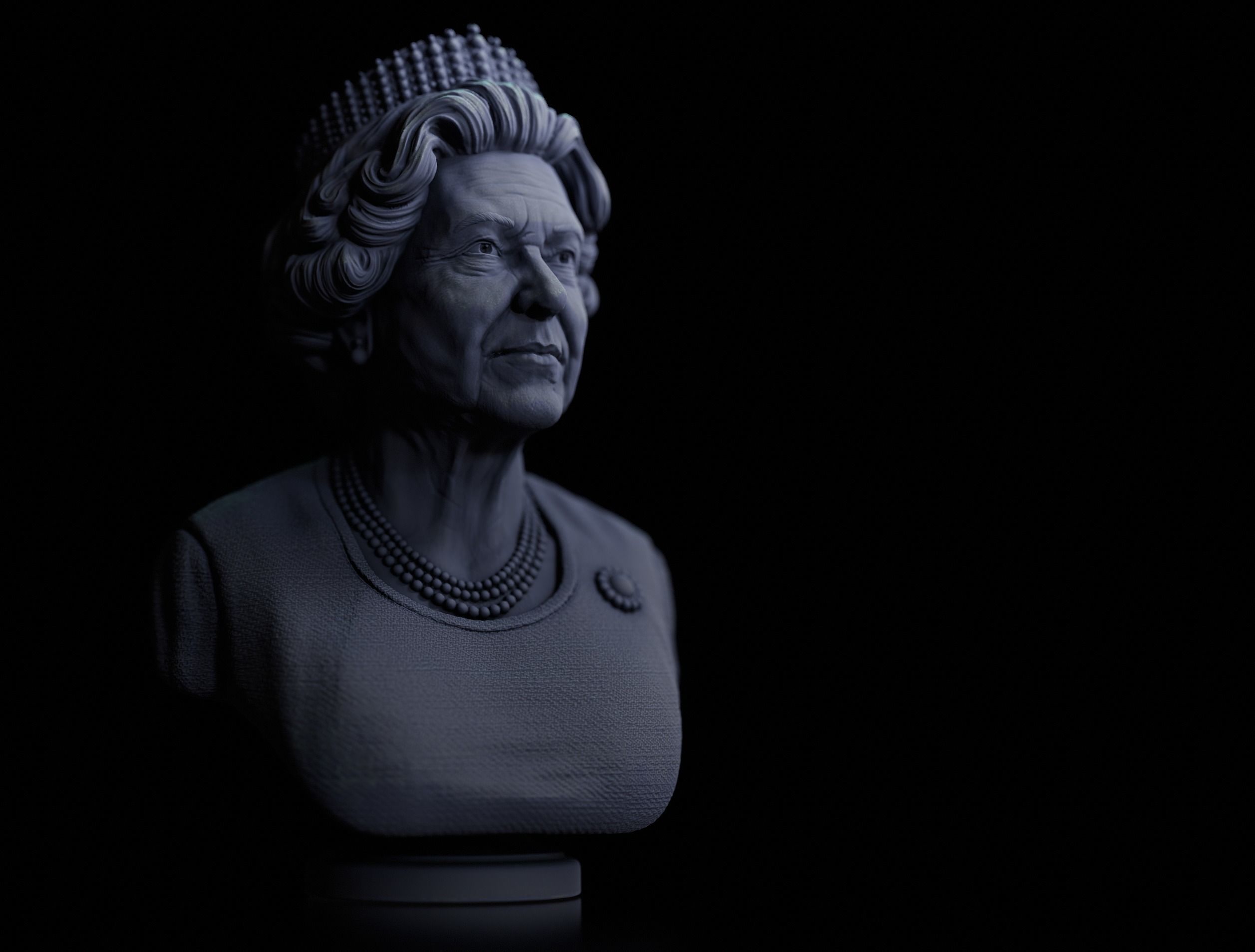 Queen Elizabeth 3D print model_12