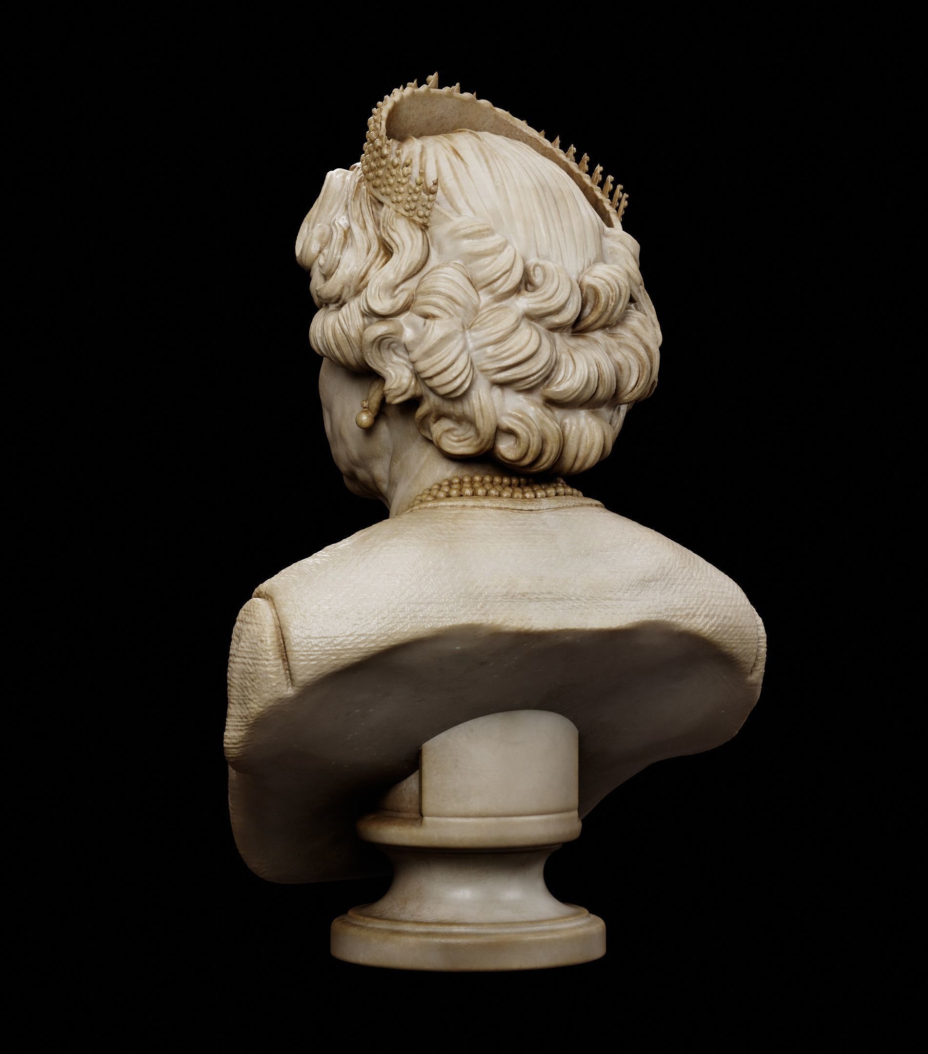 Queen Elizabeth 3D print model_6