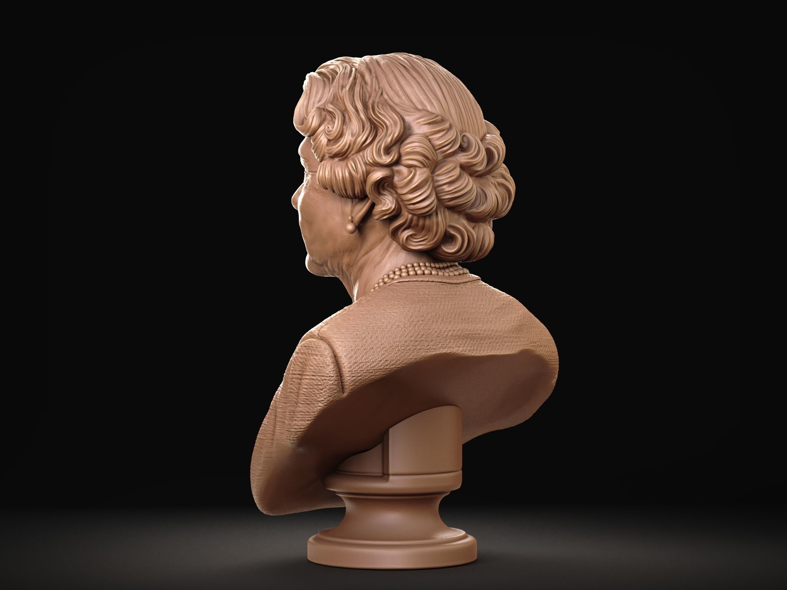 Queen Elizabeth 3D print model_18