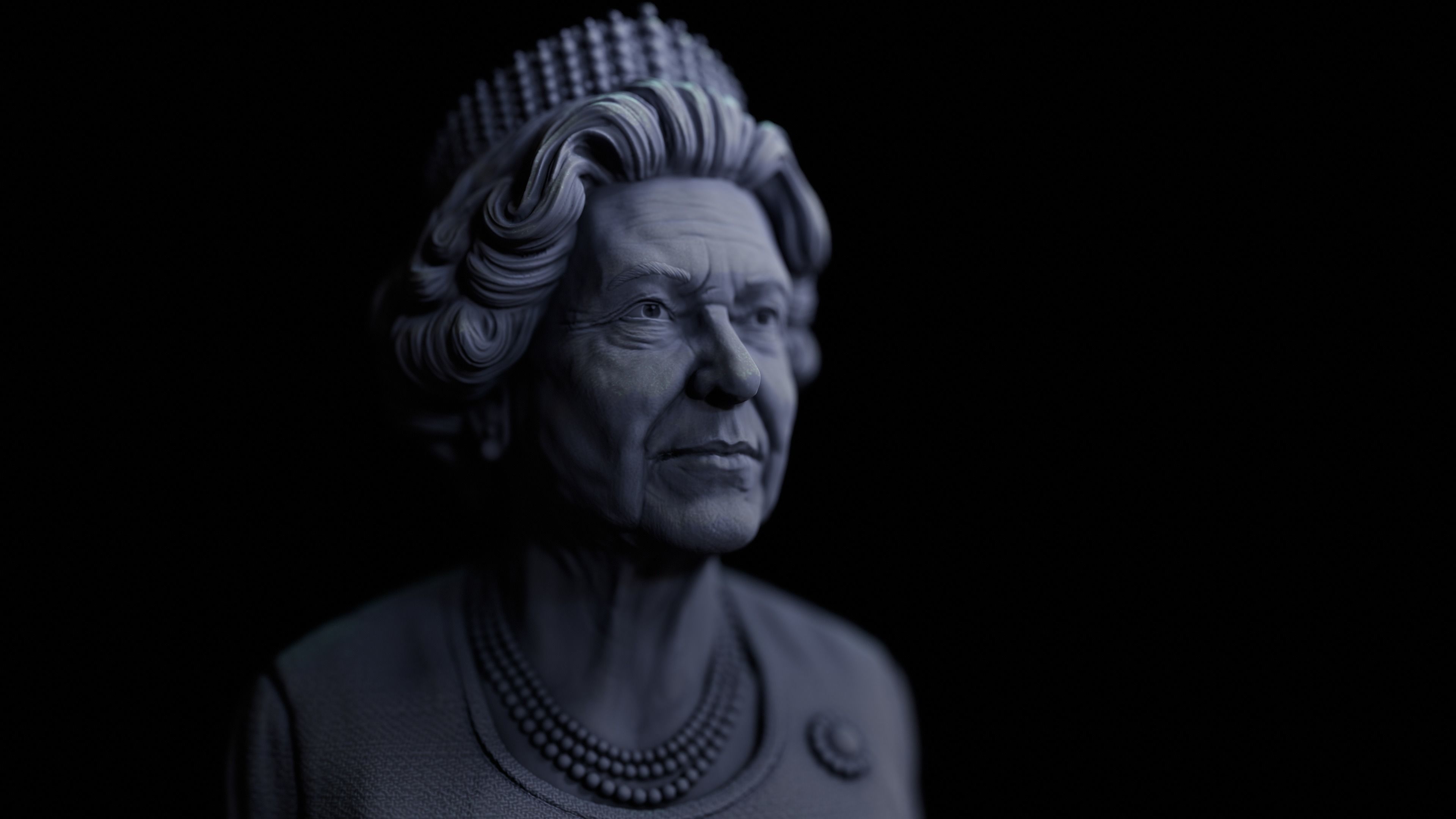 Queen Elizabeth 3D print model_10