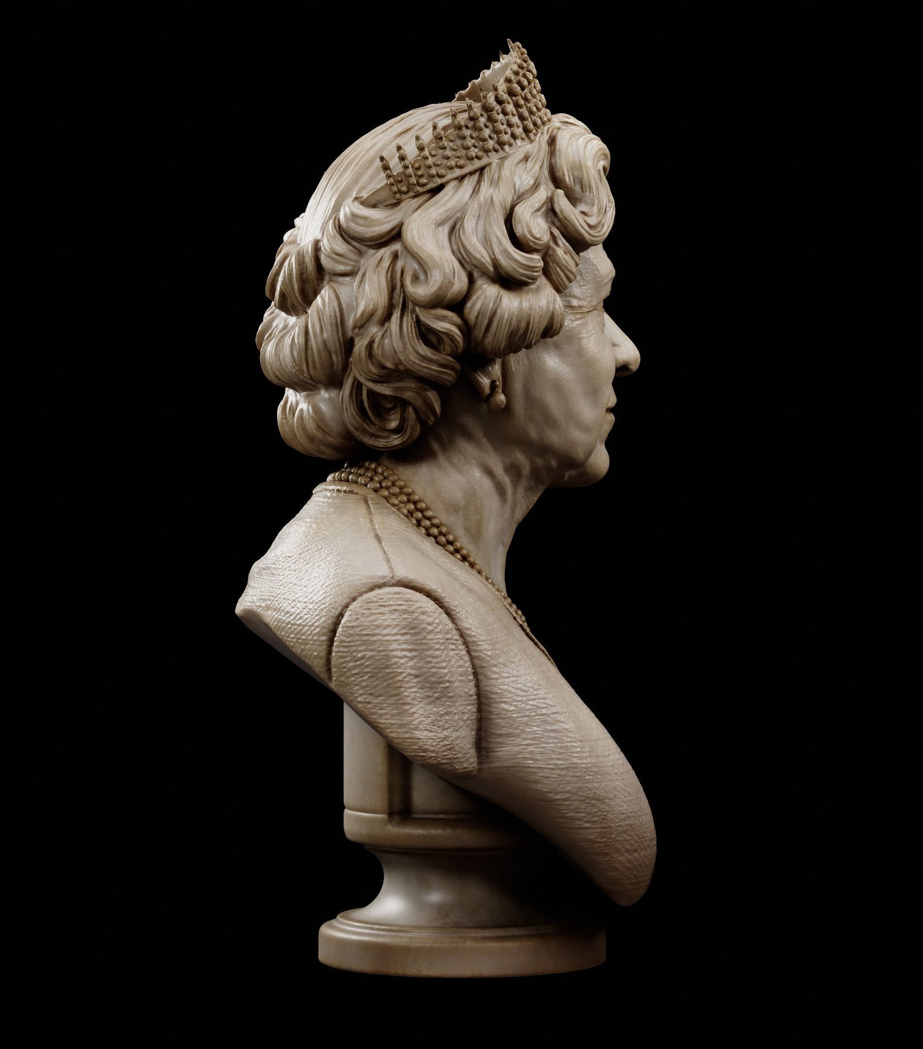Queen Elizabeth 3D print model_4