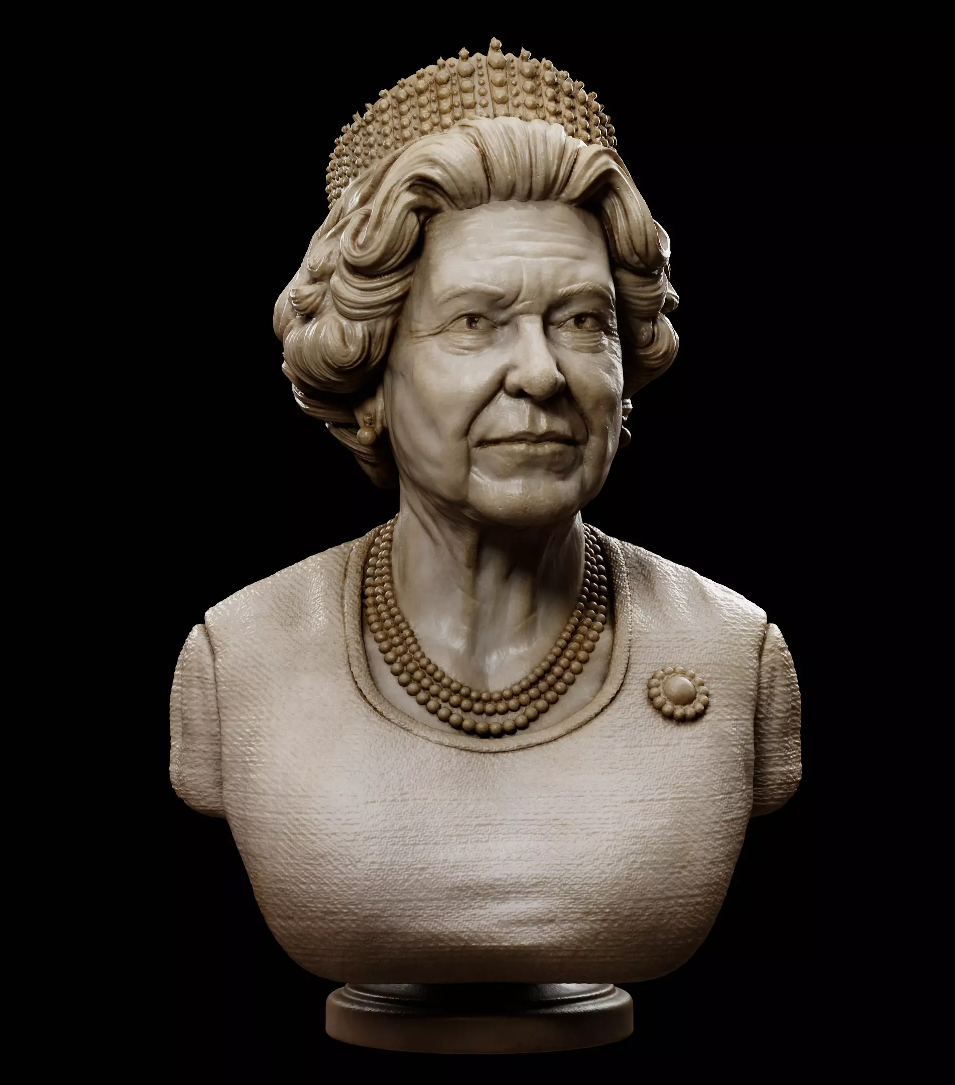 Queen Elizabeth 3D print model_0