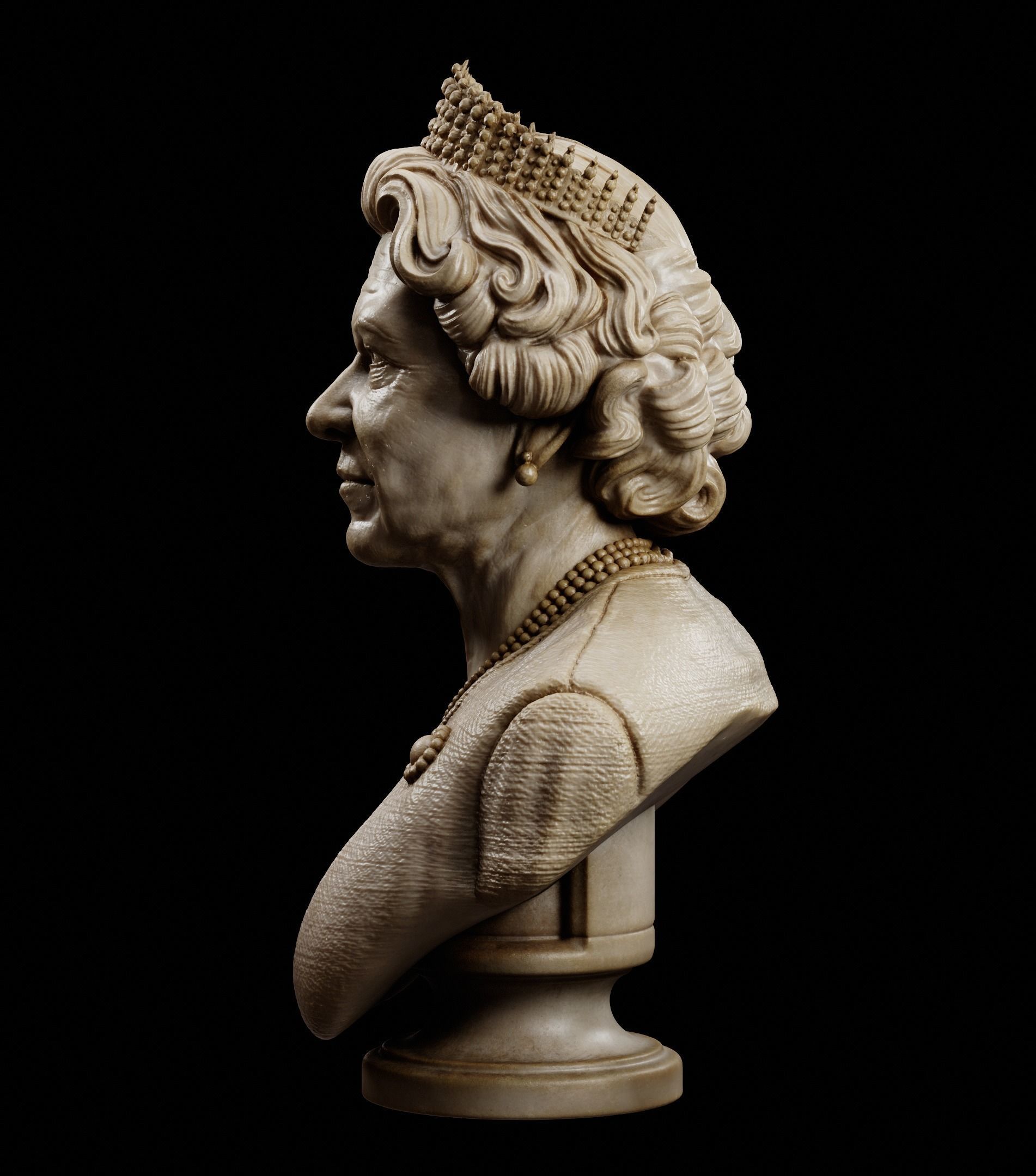 Queen Elizabeth 3D print model_7