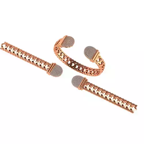 9 MM Cuban Chain Link Bracelet 3D print model