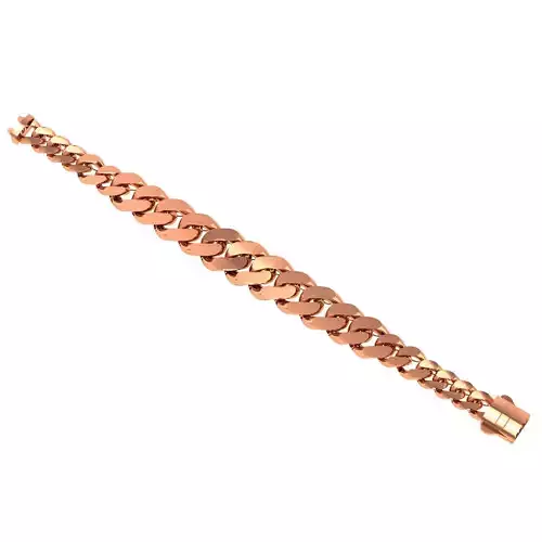 Gold Cuban Chain Bracelet 3D print model