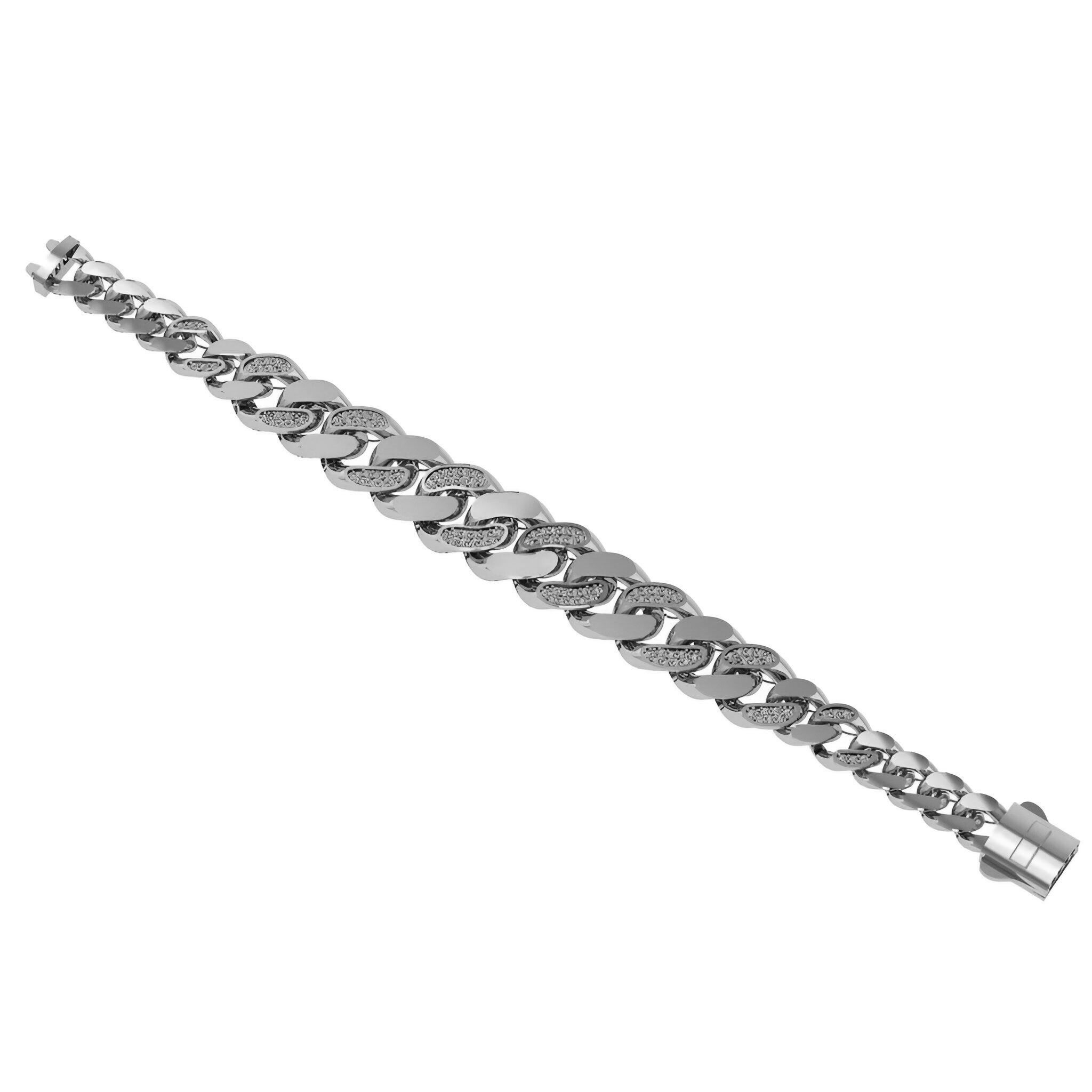 Cuban Chain Bracelet 3D print model_2