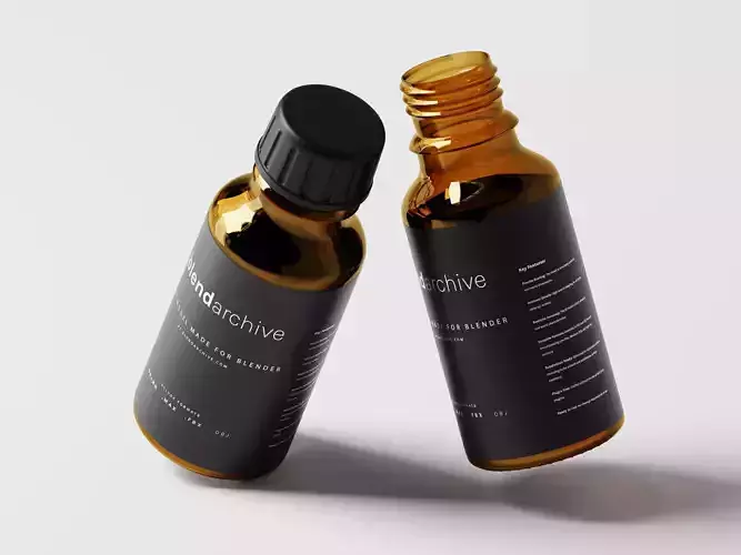 Amber Bottle 3D Model