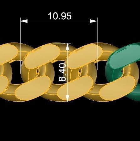 Cuban Chain Necklace 3D print model_6