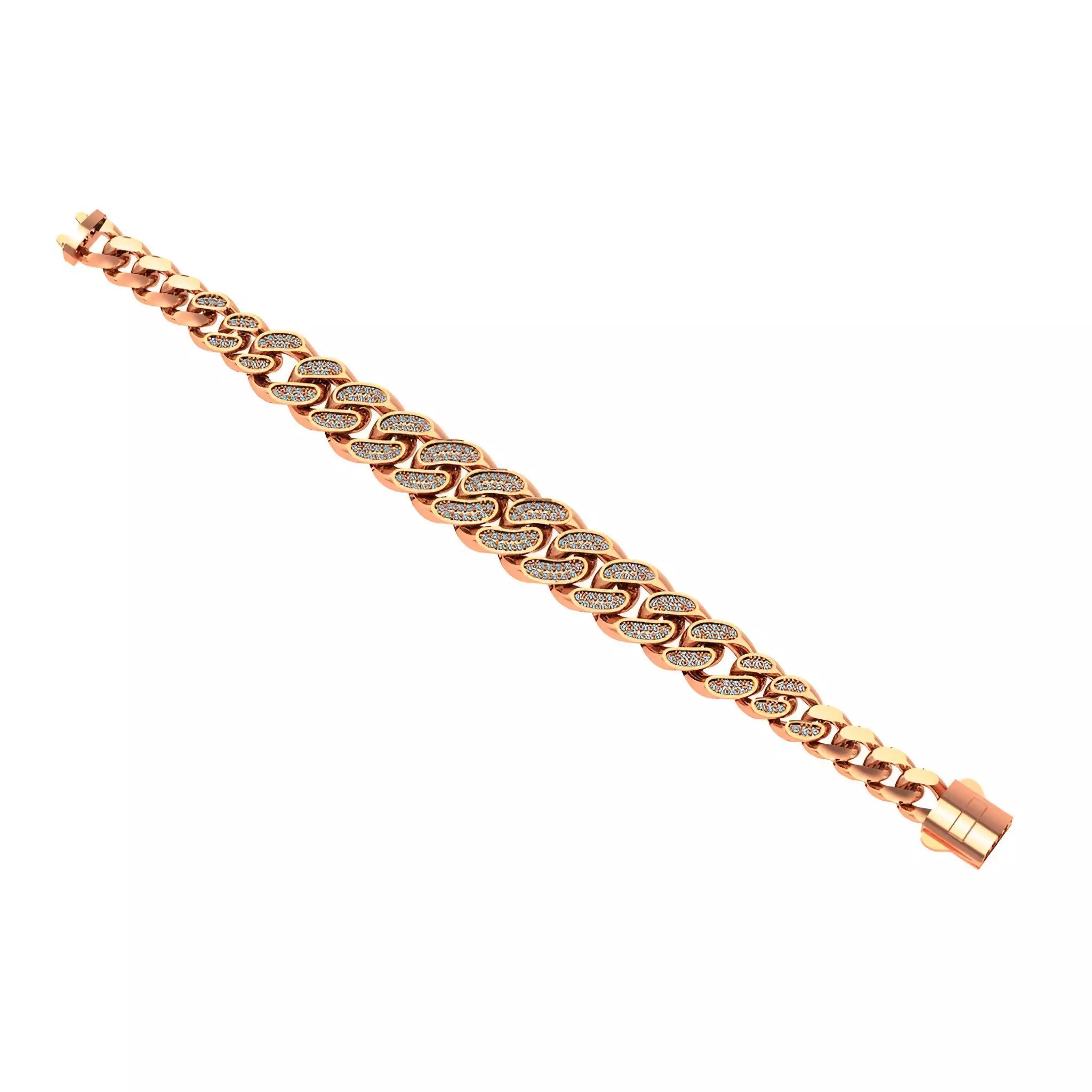 Diamond Cuban Bracelet 3D print model