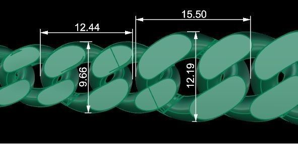  Cuban Chain Necklace  3D print model_6