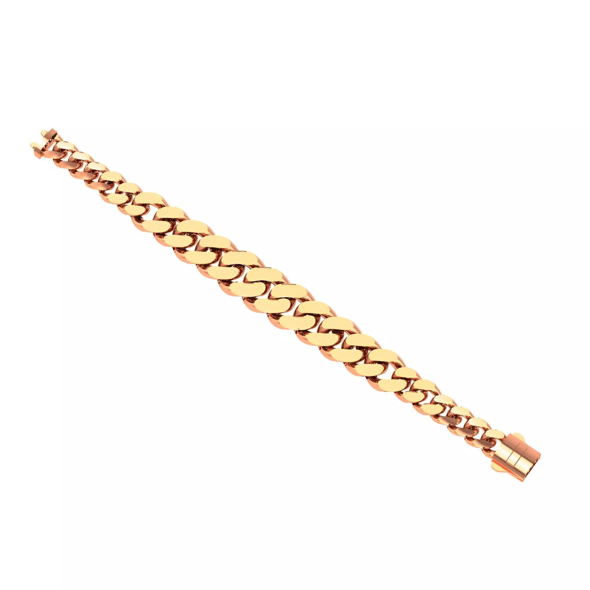 Gold Cuban Chain Bracelet 3D print model