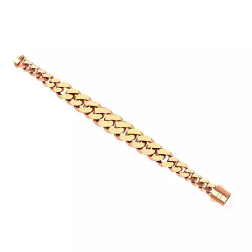 Gold Cuban Chain Bracelet 3D print model