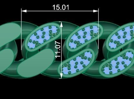 15 - 11 MM Cuban Chain Necklace 3D print model_5