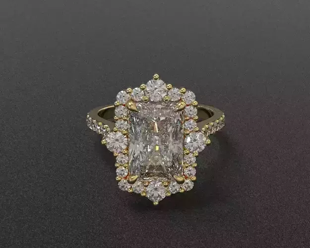 Radiant Engagement Ring
