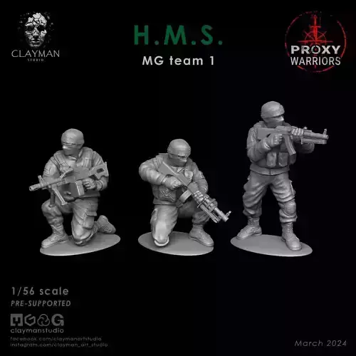 HMS MG Team 1  1 56 scale