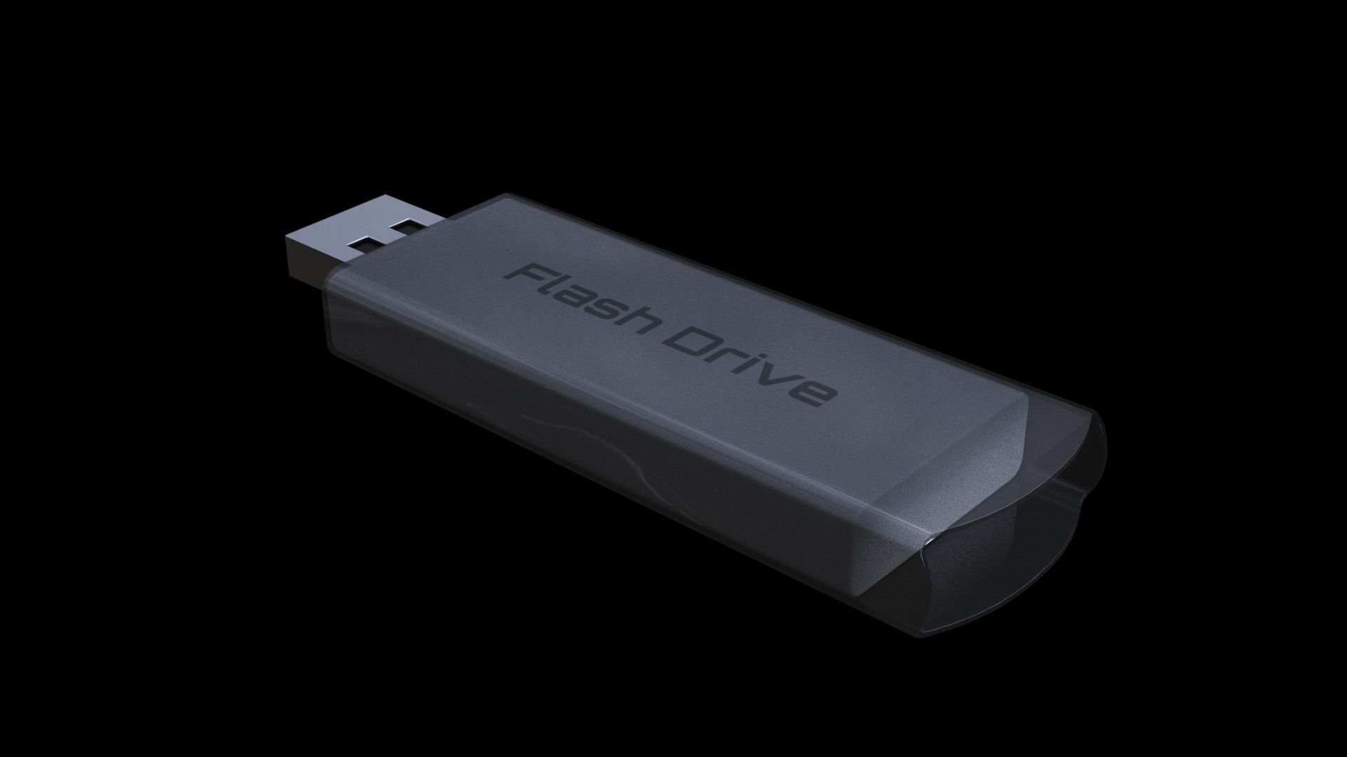 Pendrive Low-poly 3D model_3