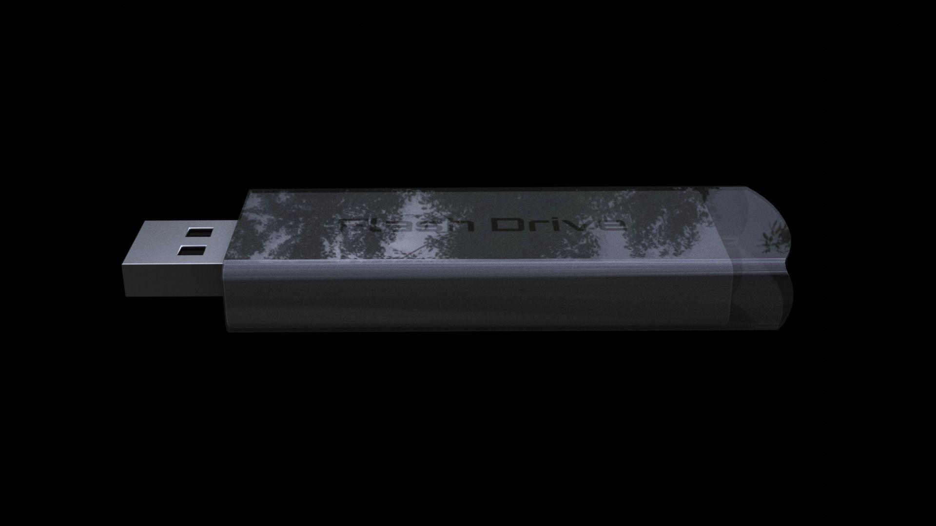 Pendrive Low-poly 3D model_2