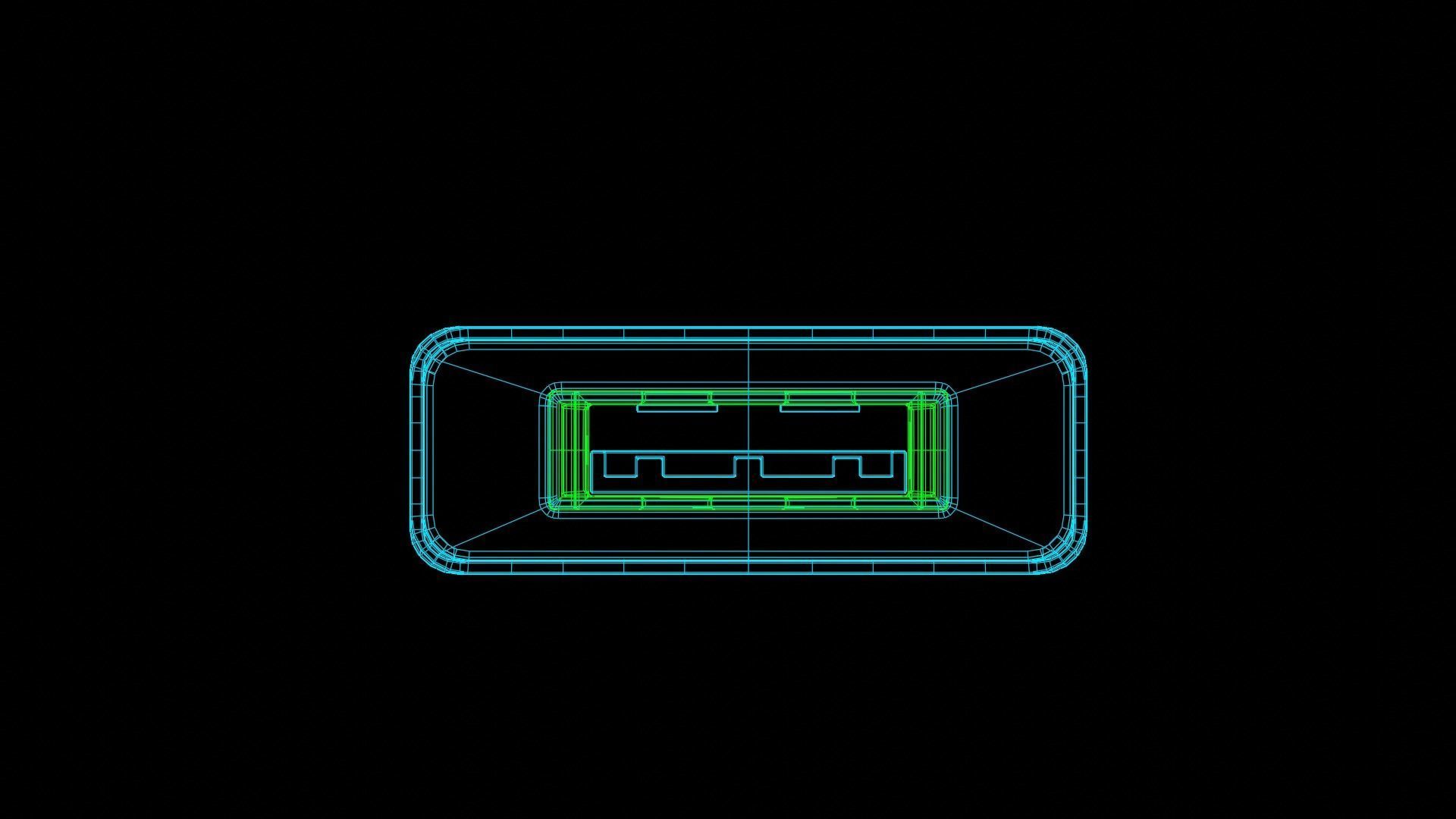 Pendrive Low-poly 3D model_6