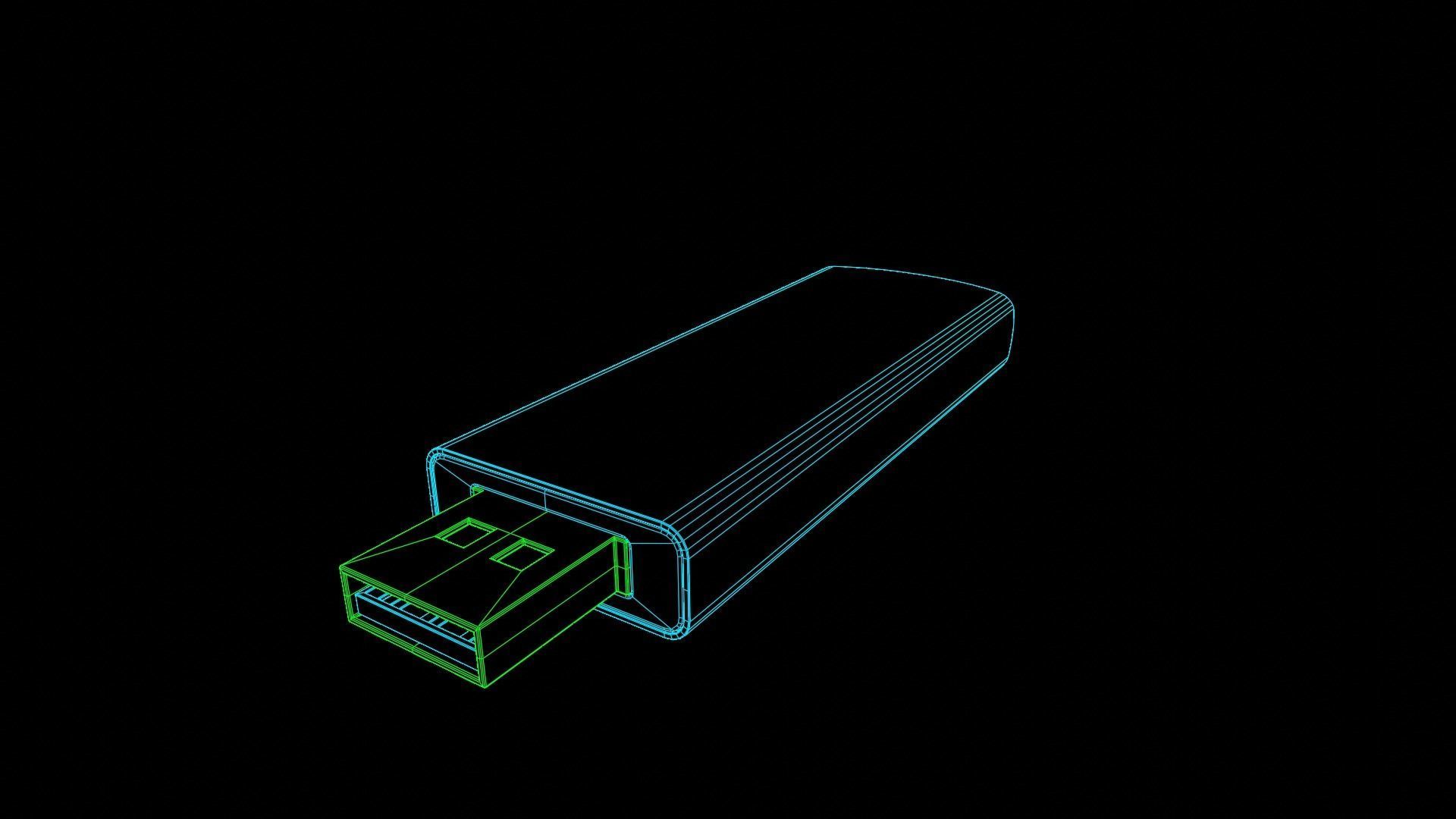 Pendrive Low-poly 3D model_7