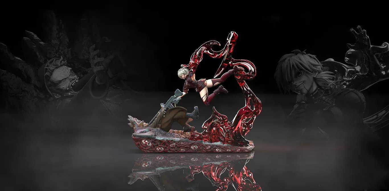 Seras Victoria From Hellsing - Anime - STL File 3D print model_0