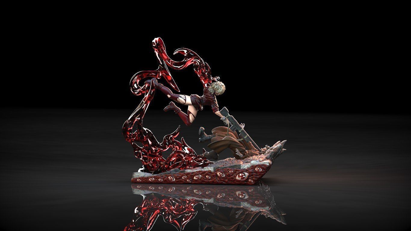 Seras Victoria From Hellsing - Anime - STL File 3D print model_4