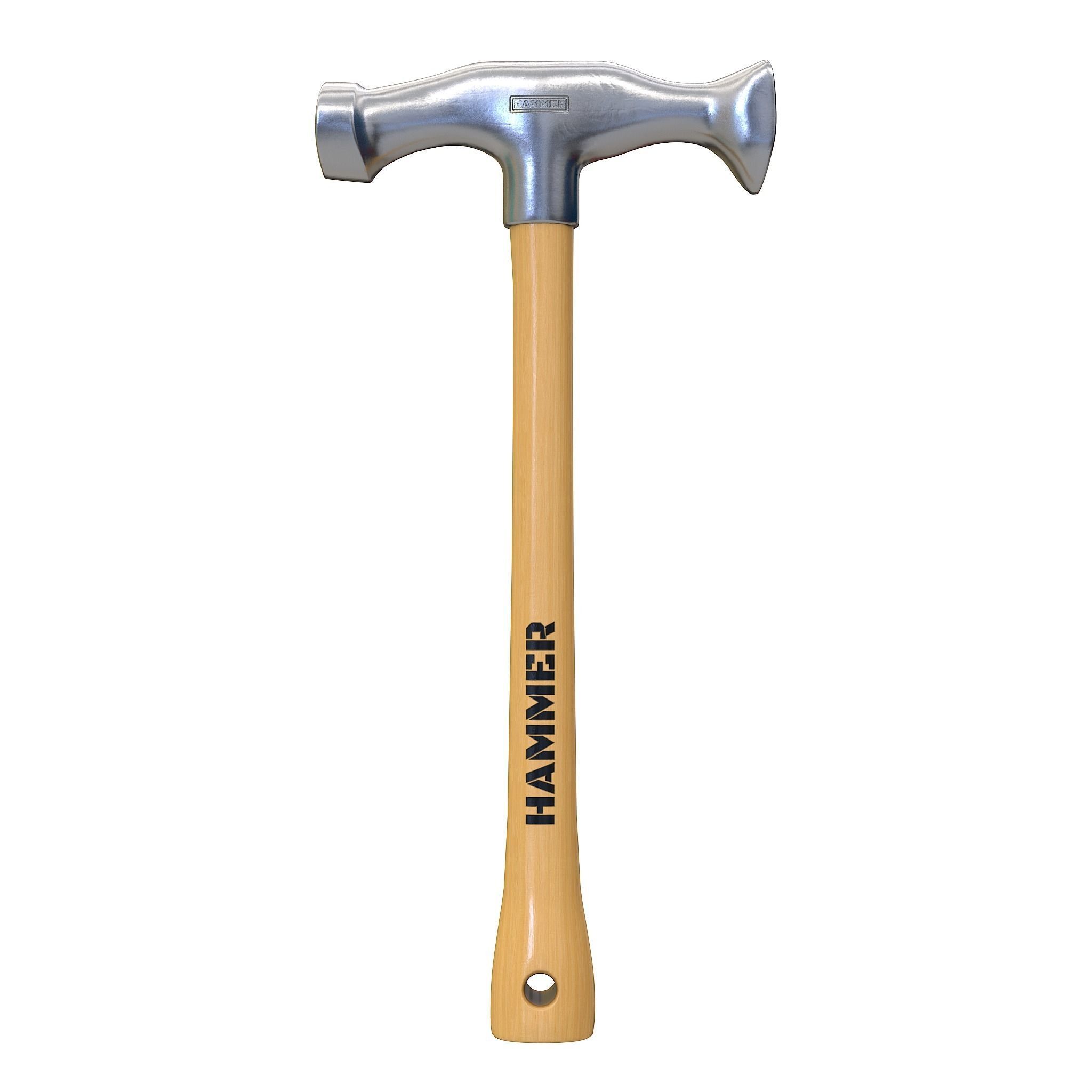 Hammer 01 Low-poly 3D model_1