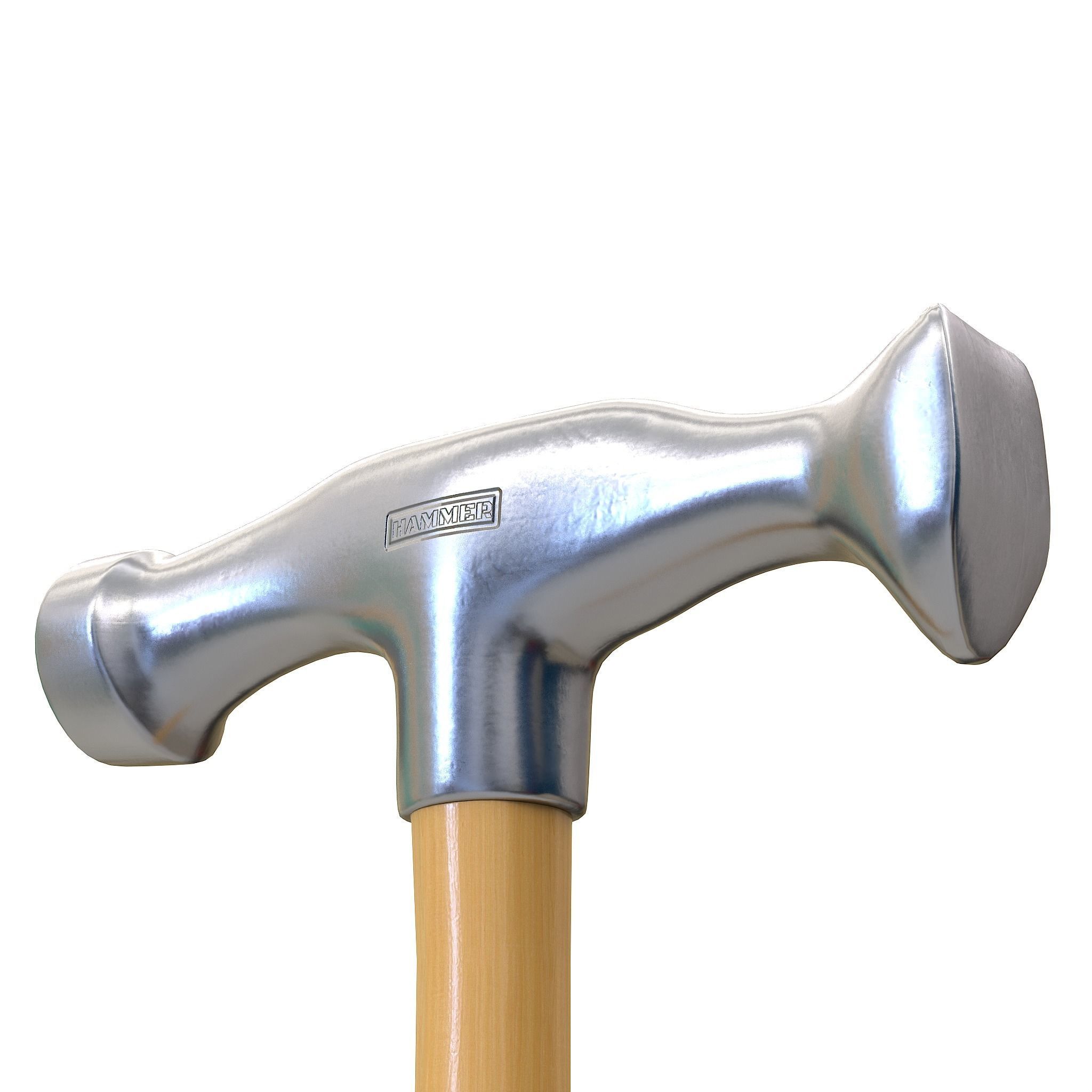 Hammer 01 Low-poly 3D model_4